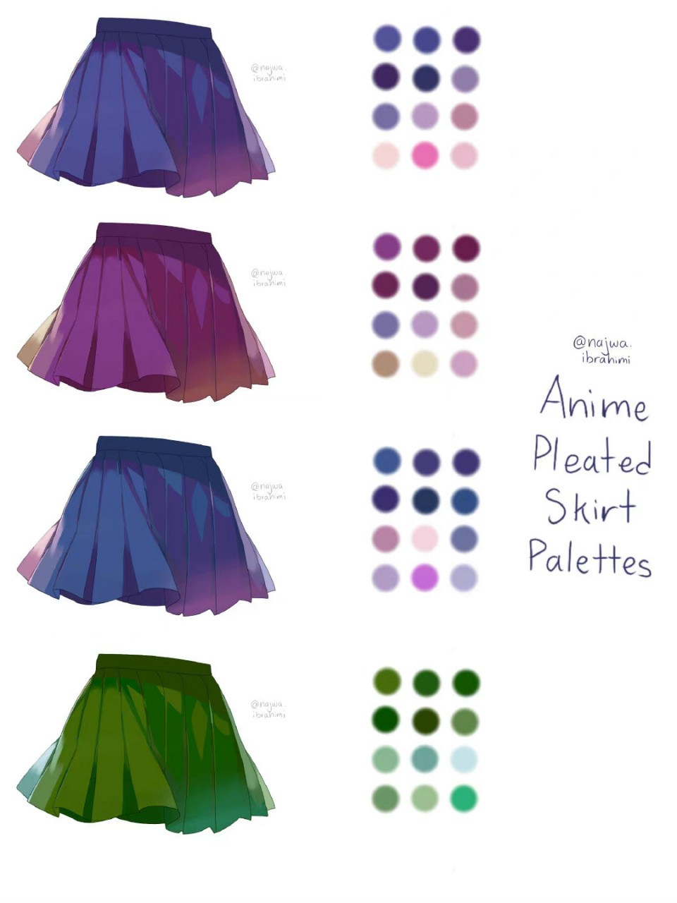 裙子褶皱怎么画?