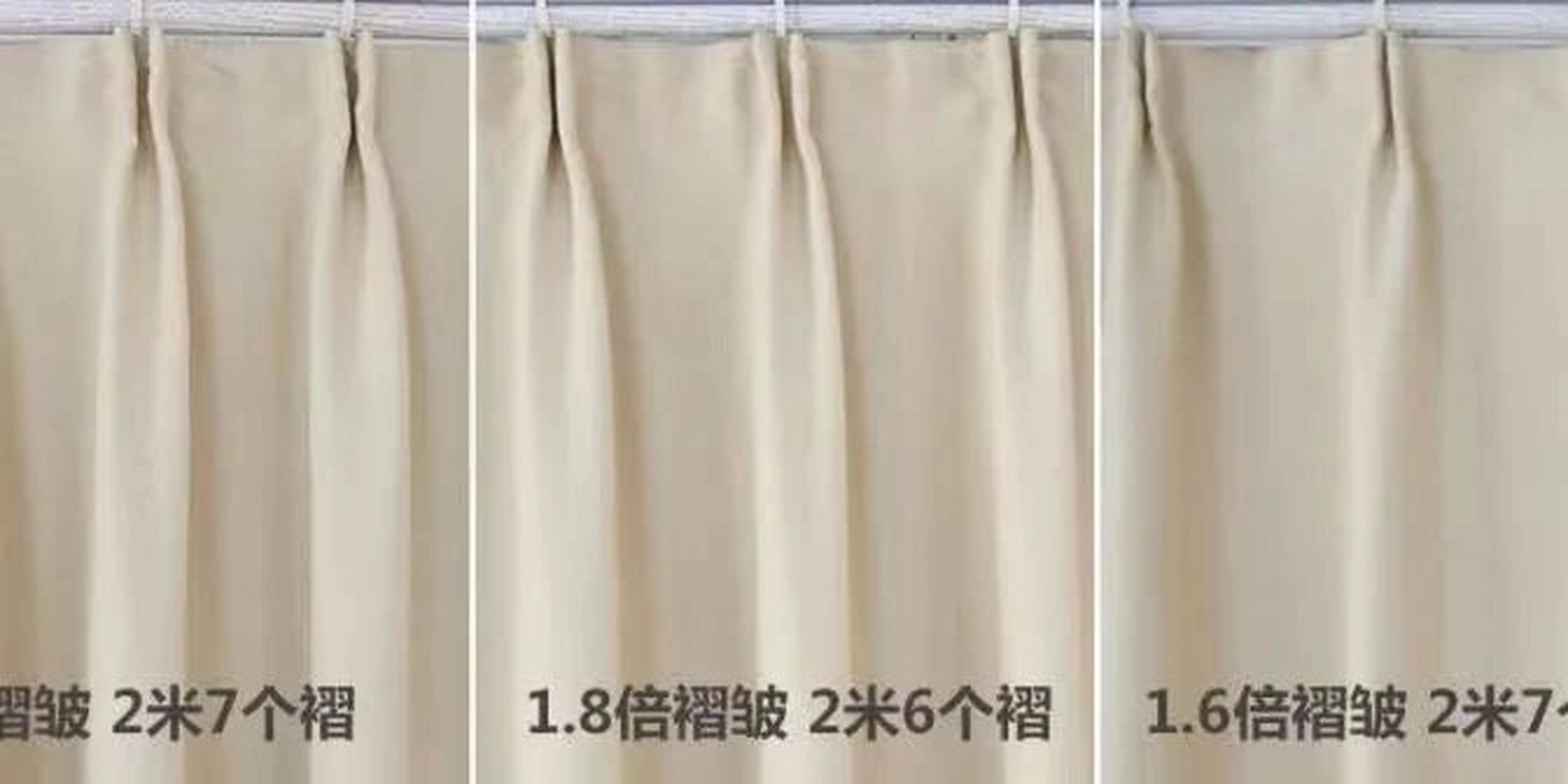 窗帘褶皱的倍数如何选择 我看了很多人说,窗帘倍数只要1.5-1.