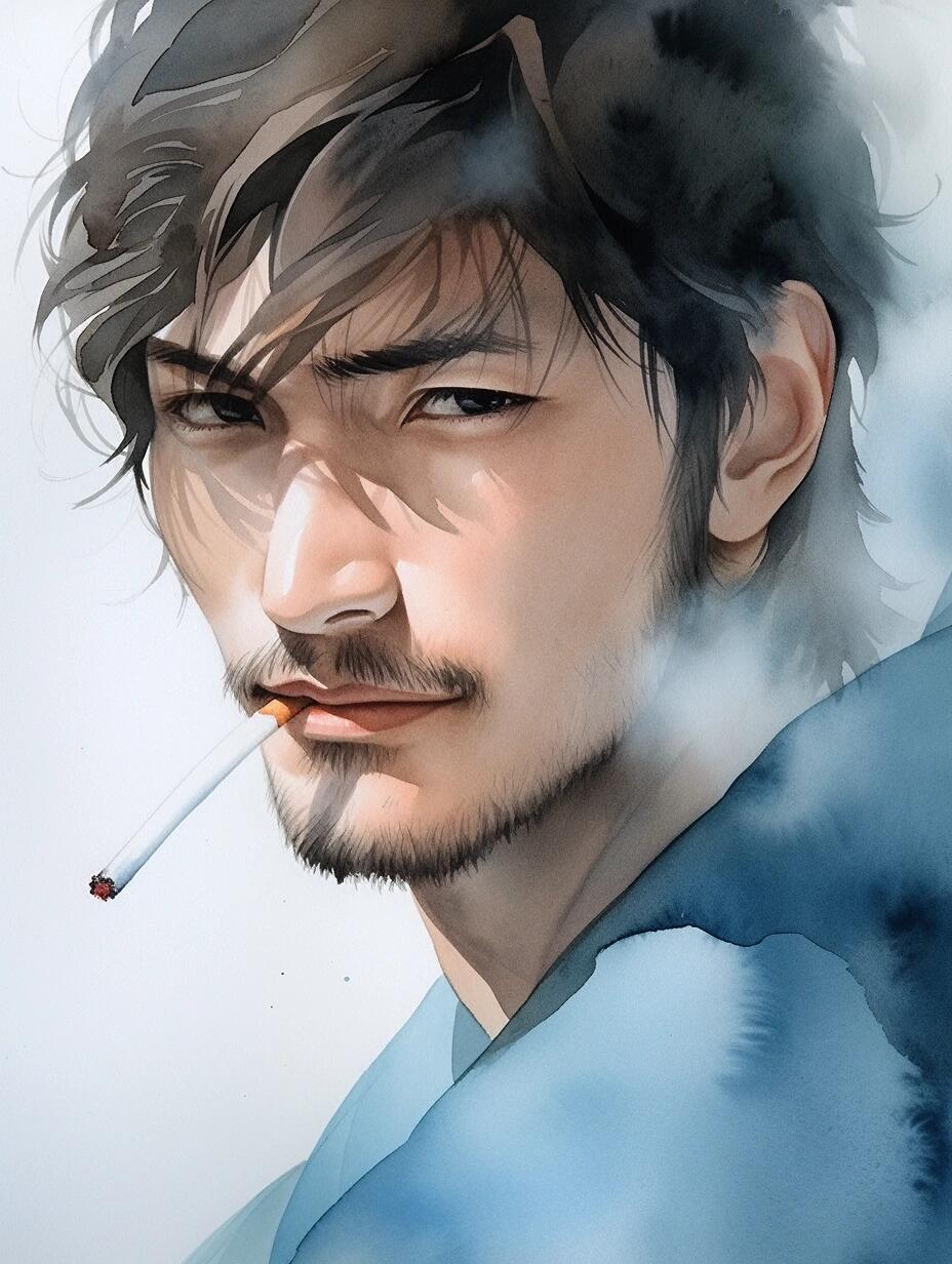 治愈系头像|抽烟的大叔