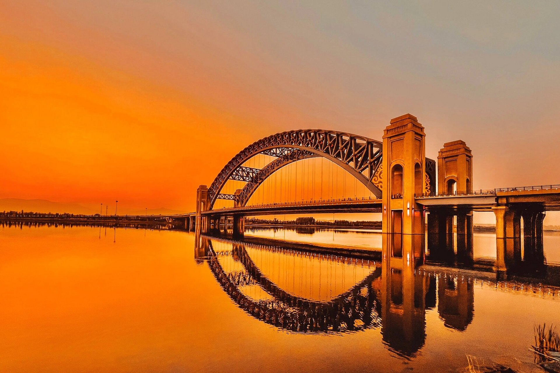 一定要来太原最美的桥拍日落92 |晋阳桥黄昏落日时 总要来次太原吧