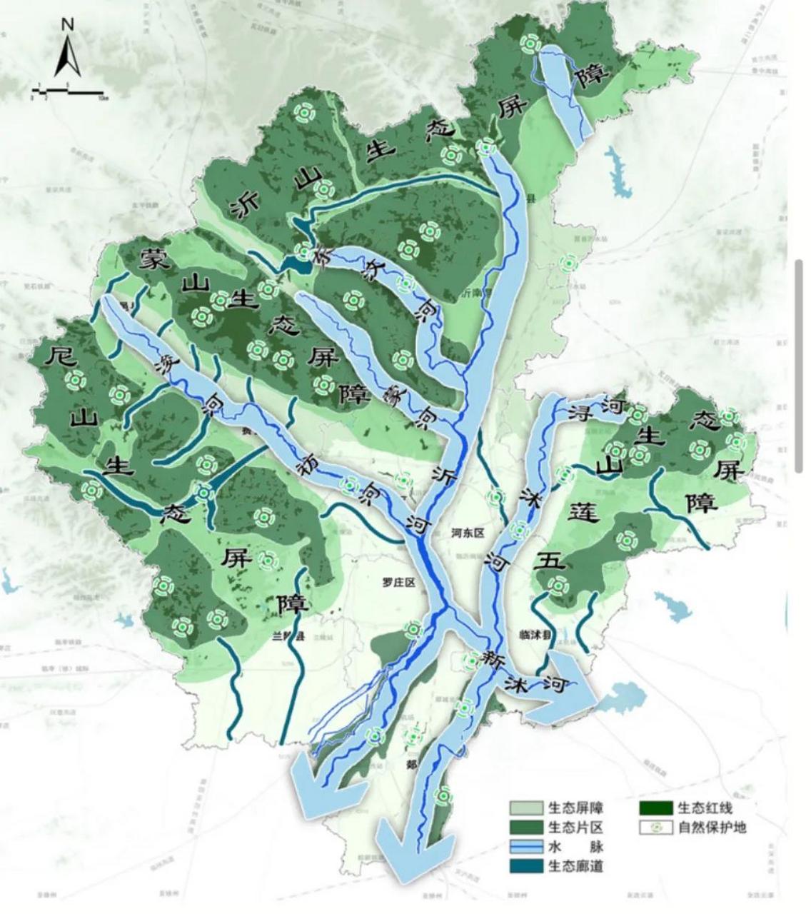 临沂境内两条主要的河流,沂河和沭河.