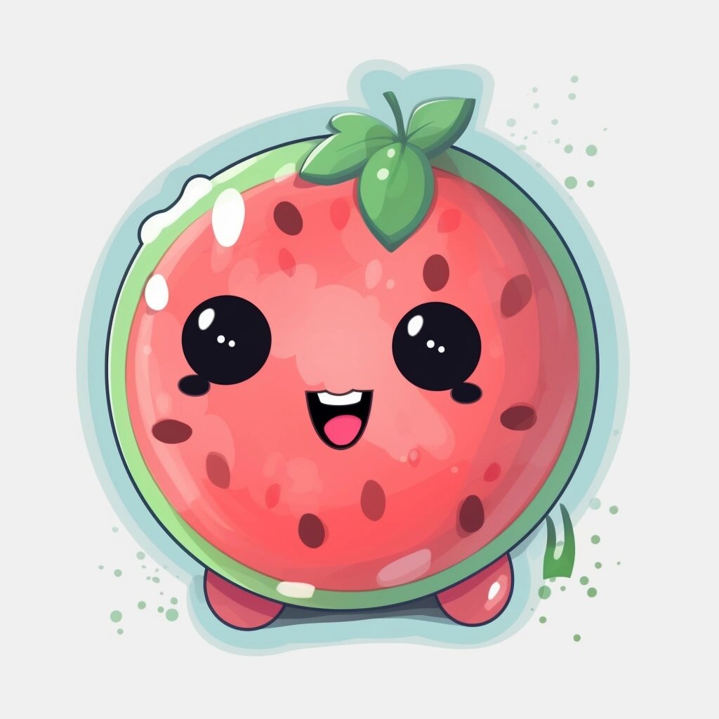 可爱的小西瓜 #可爱# #可可爱爱# #西瓜# #西瓜味的夏天# #q版# #头像