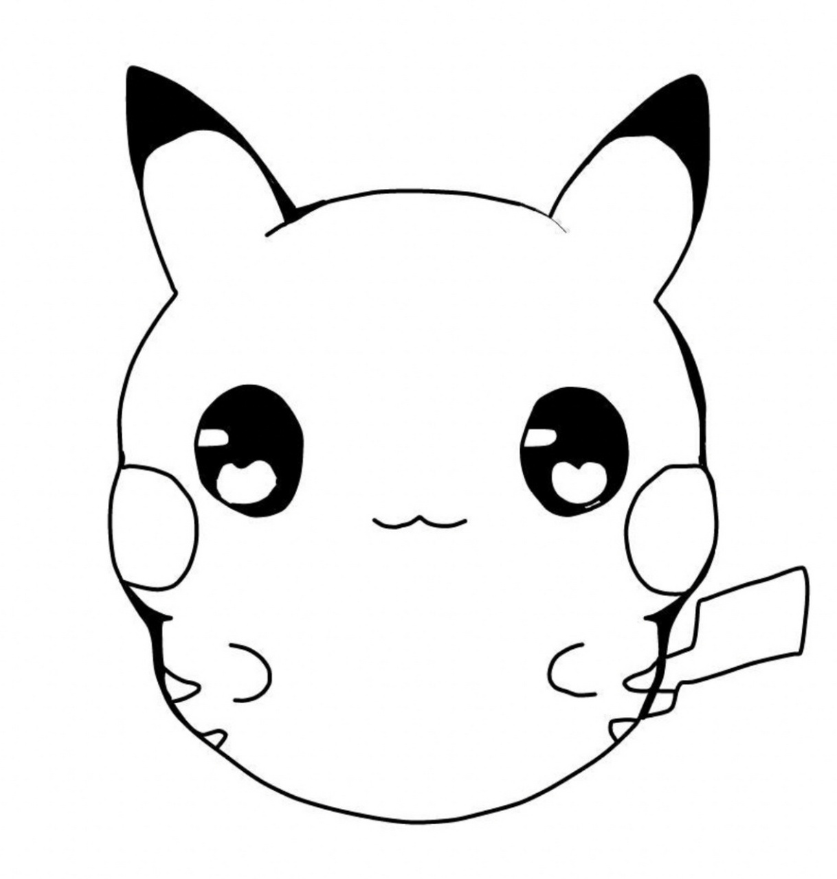 皮卡丘简笔画 皮卡丘,最后再加一张涂色示范,爱了爱了,@,@ #皮卡丘