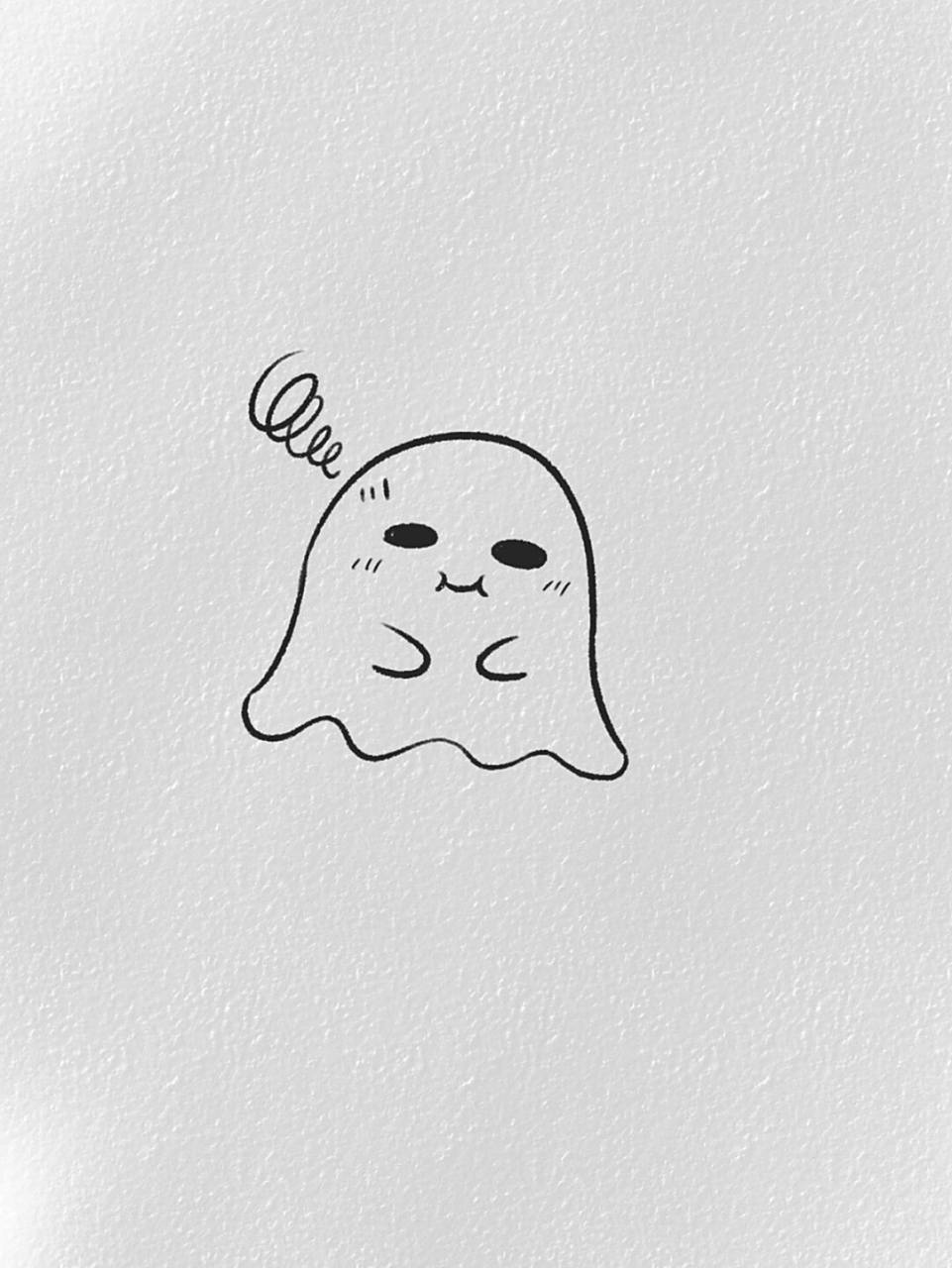 简笔画 | 万圣节素材| 假如幽灵有表情… #procreate绘画# #可爱简笔