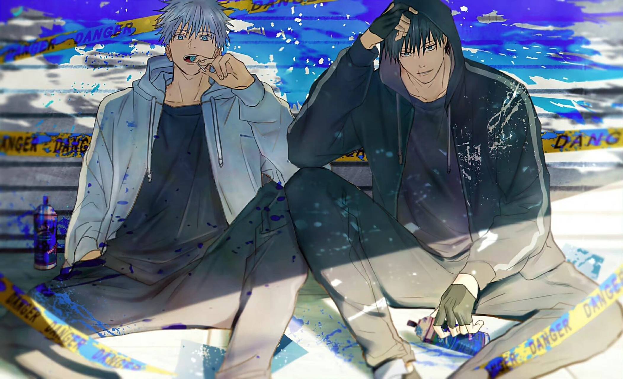 涂鸦 #动漫# #五条悟###伏黑甚尔##(t:dmsco1803)#咒术回战