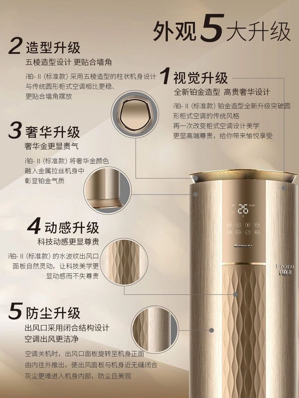 格力i铂-Ⅱ(标准版)变频1级,7500 铂金气质,高端享受,安徽省内格力