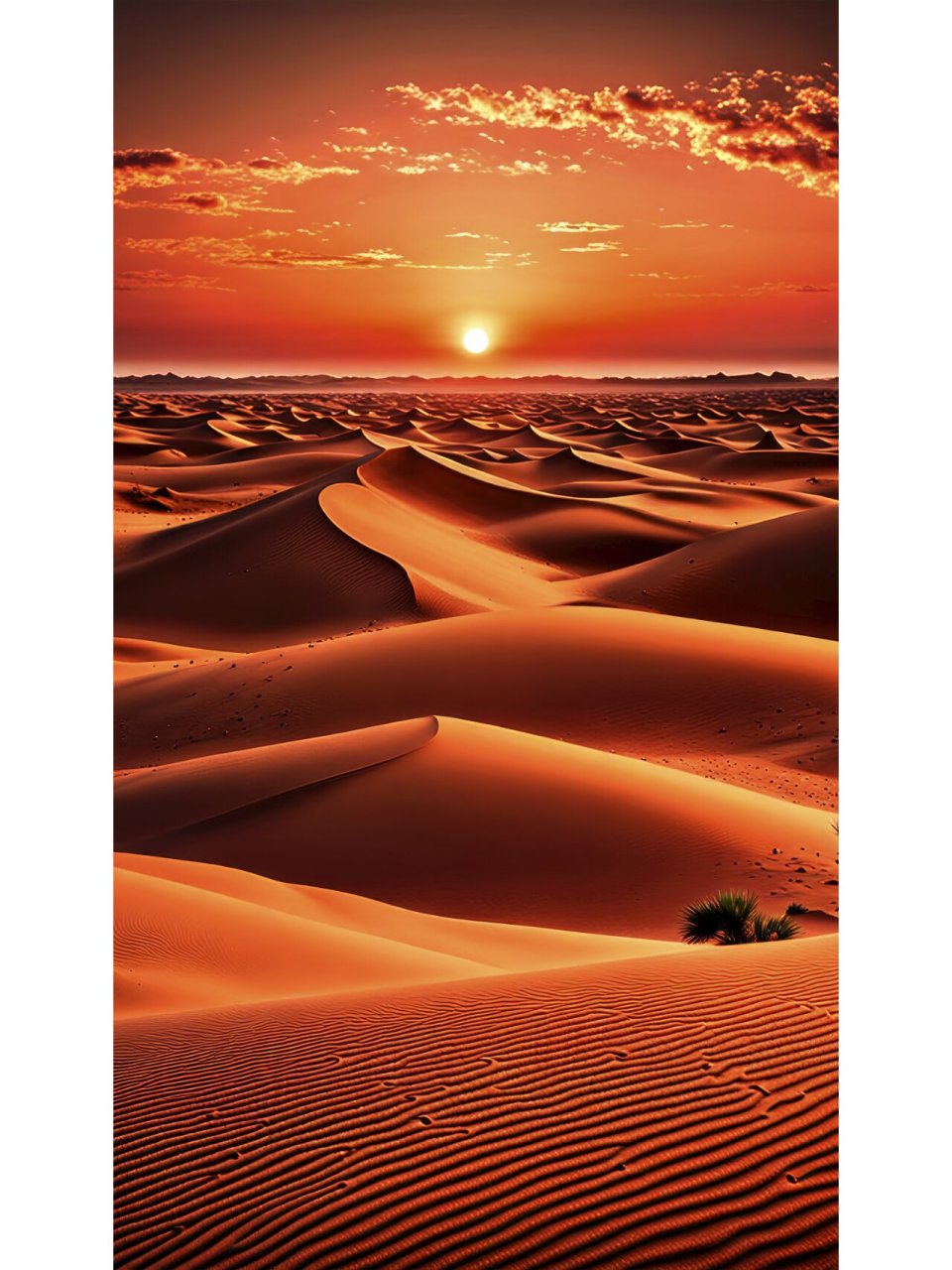 治愈系手机风景壁纸—沙漠落日 拿图请留痕,需要原图请私信,免费送.