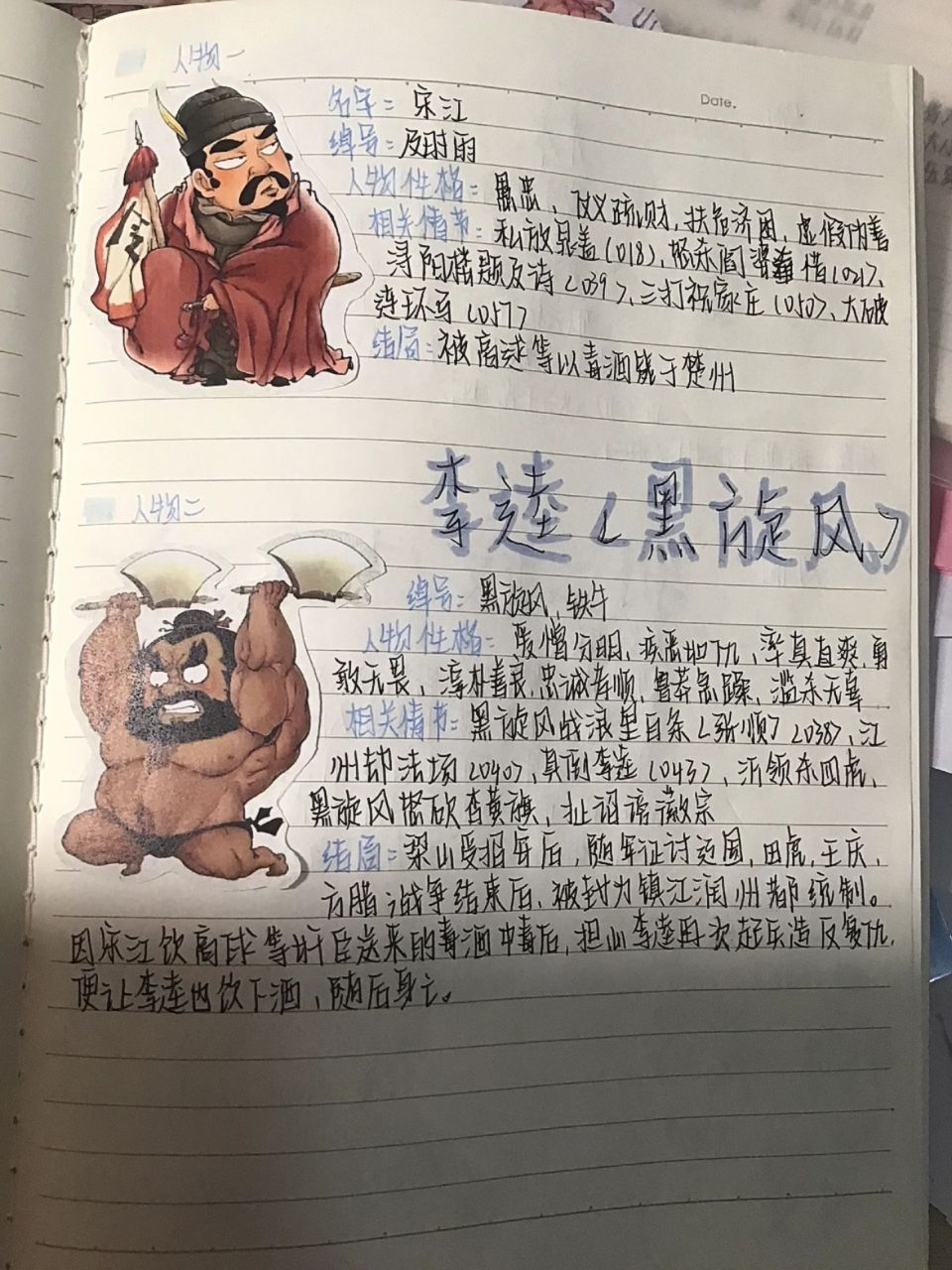 《水浒传》人物卡片 此篇介绍的人物: 宋江,李逵,林冲,孙二娘,顾大嫂