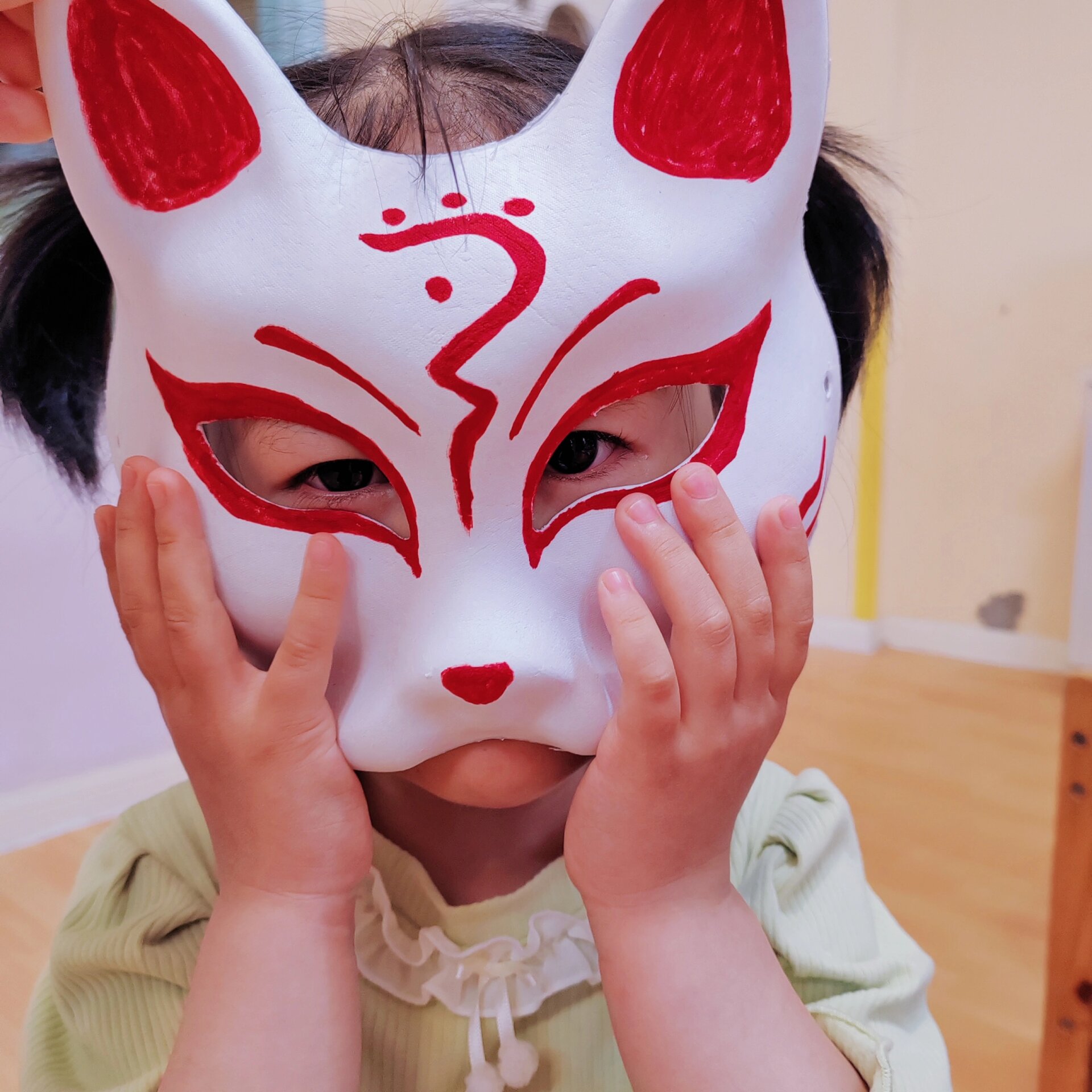 创意美术:狐狸面具diy