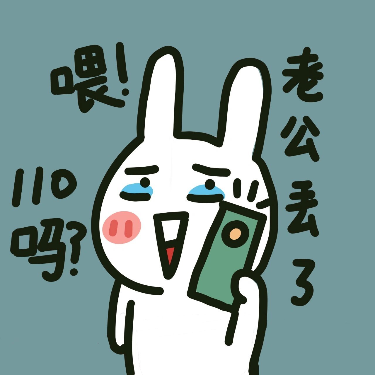 110嘛,老公丢了95  78发给老公的表情包 喂?