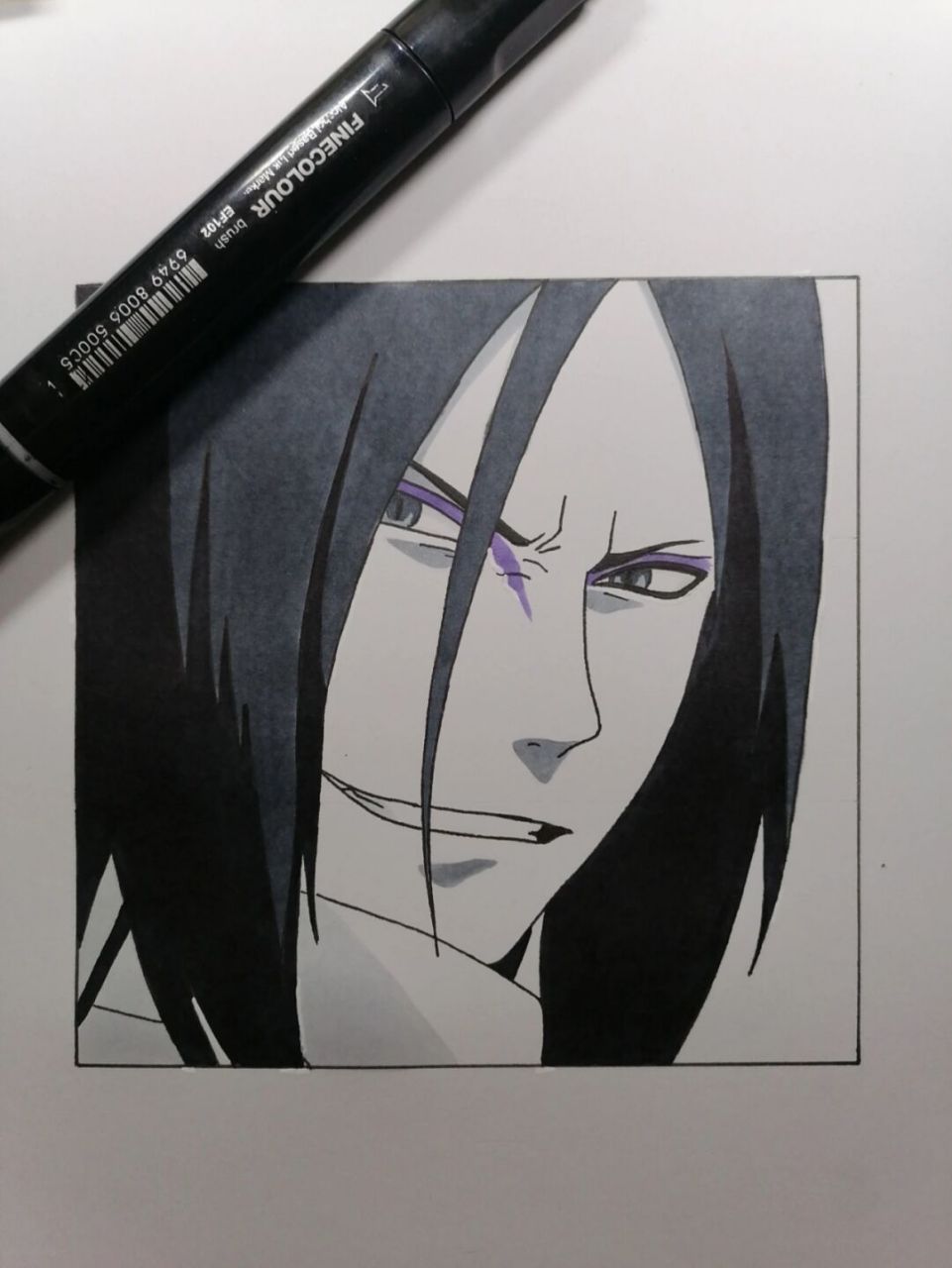 大蛇丸教程 #火影忍者# #手绘教程# #大蛇丸