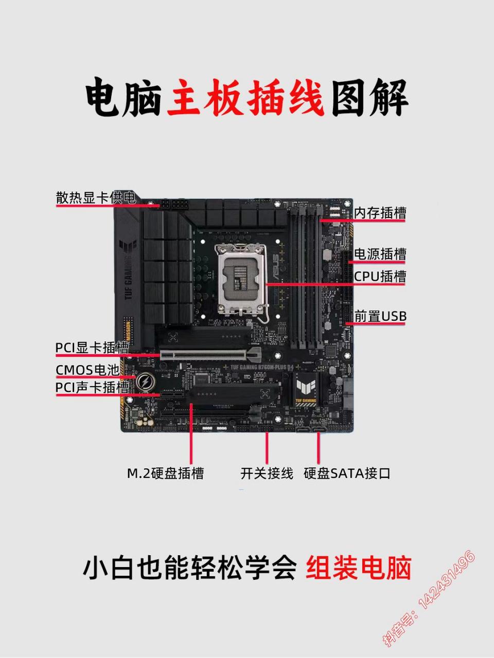 电脑主板插线安装图解图片