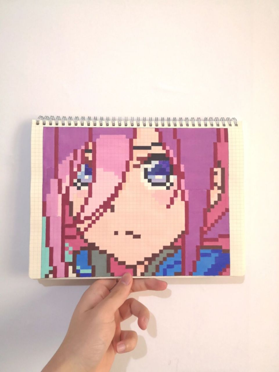 像素画:中野三玖 网格本:a4 #像素画# #中野三玖# #五等分的花嫁