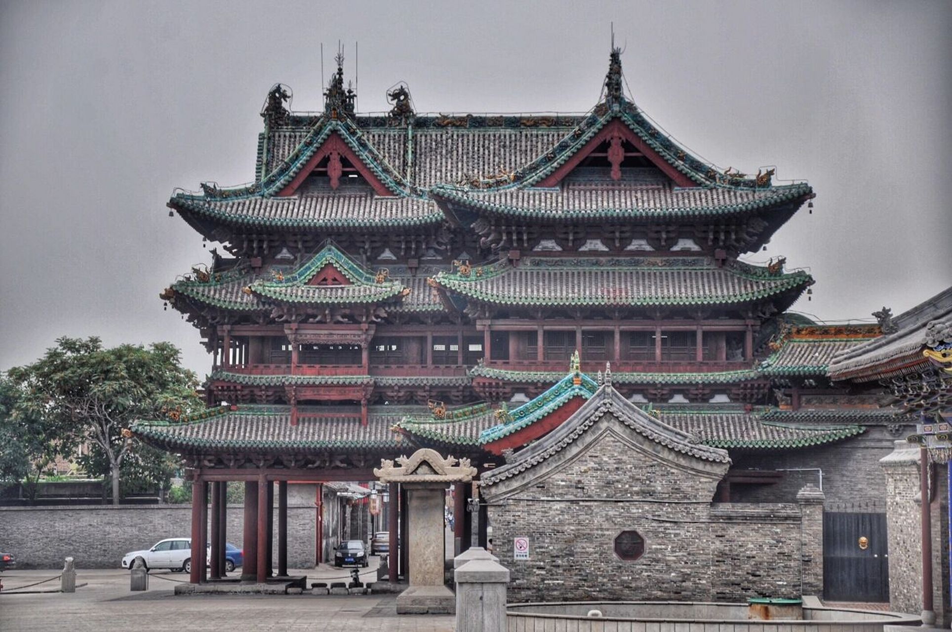 山西古建筑|介休祆xiān神楼 现存的祆神楼是清代建筑,后来进行过大型