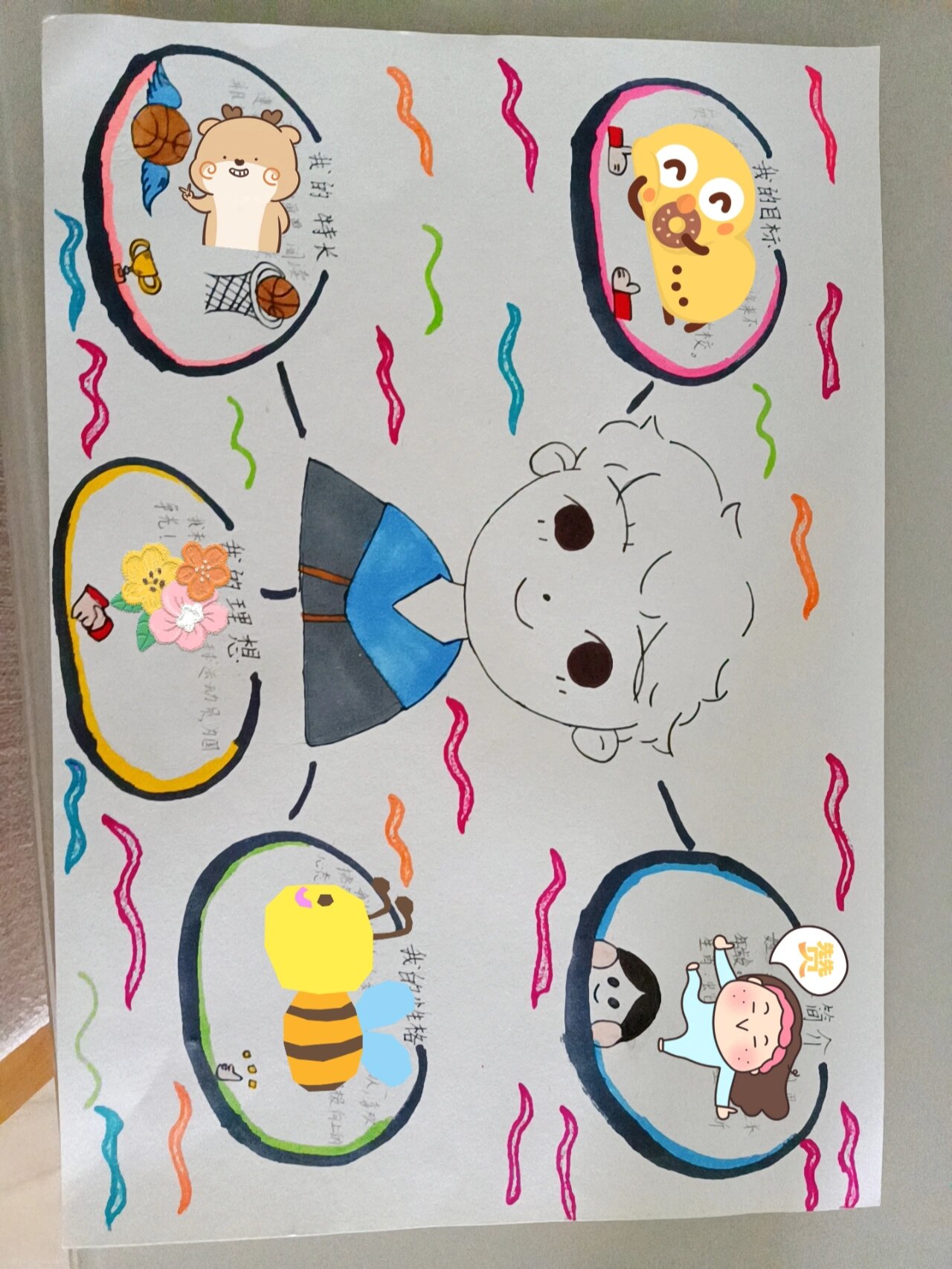 自我介绍小报,手抄报,自画像