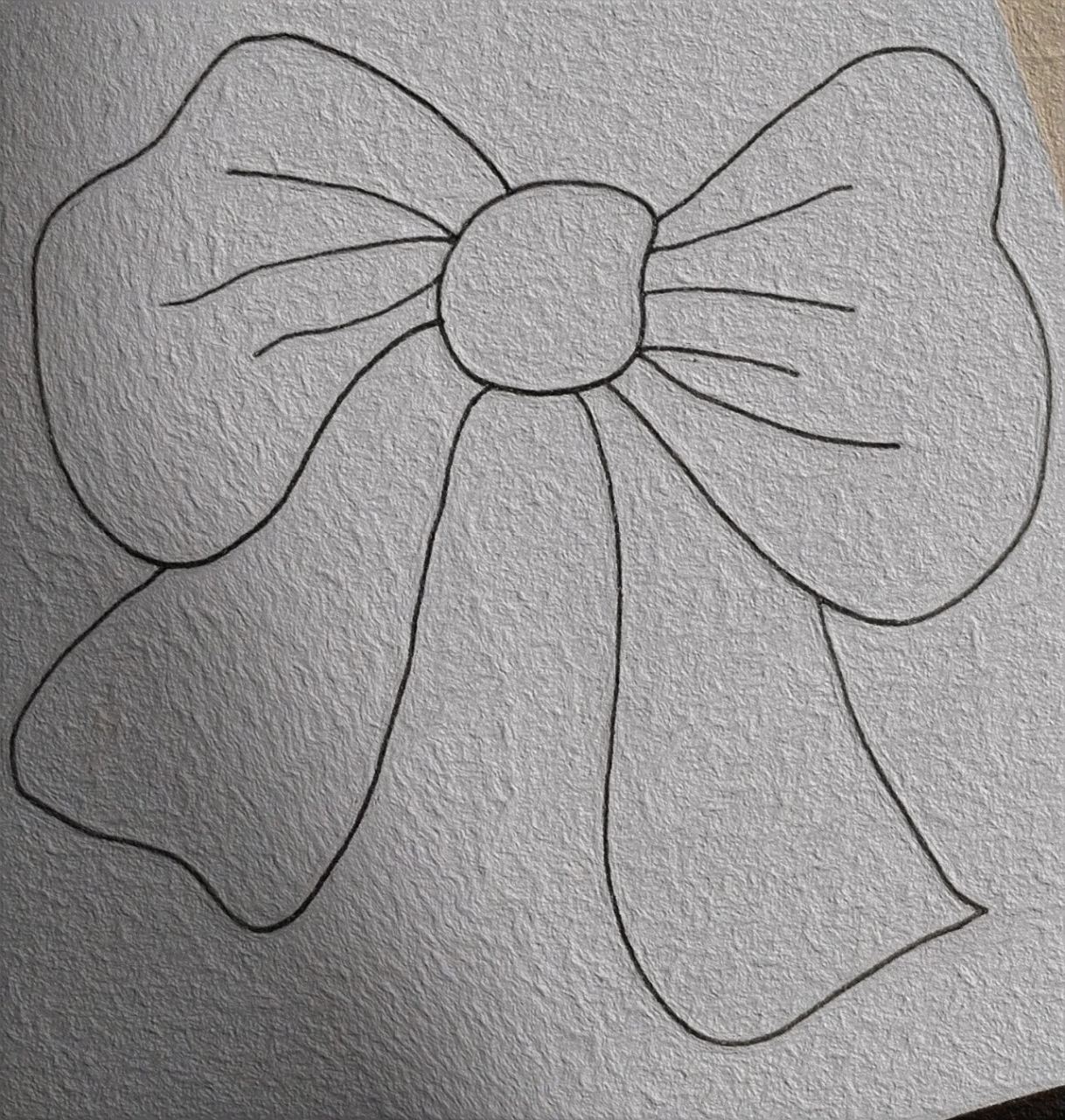 蝴蝶结简笔画教程