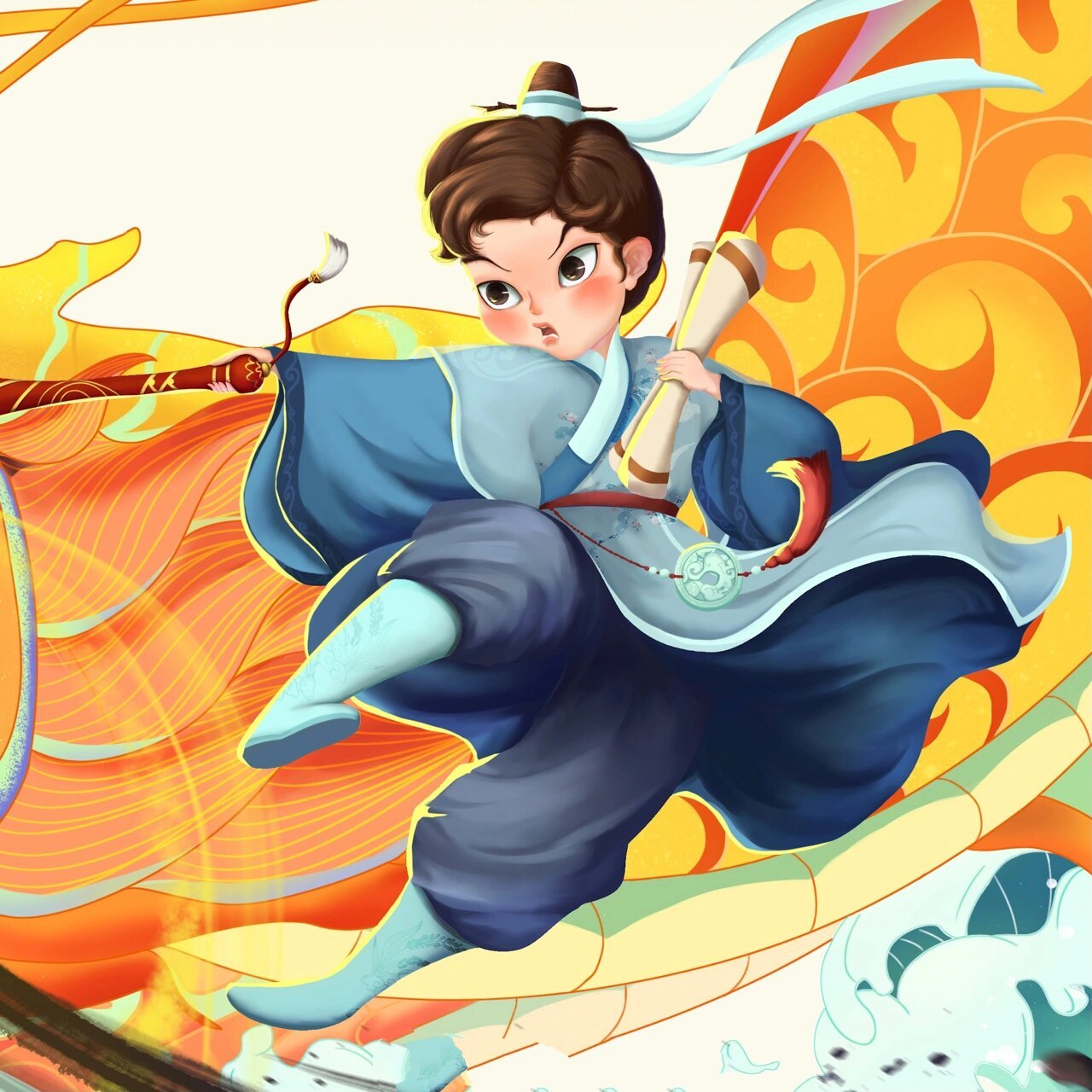 成语故事插画:画龙点睛