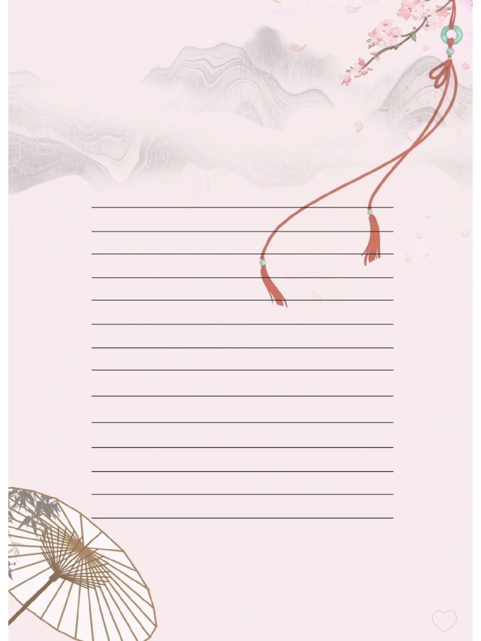 古风‖唯美古风信纸底图背景素材模板75 信纸承载着写信人满满的