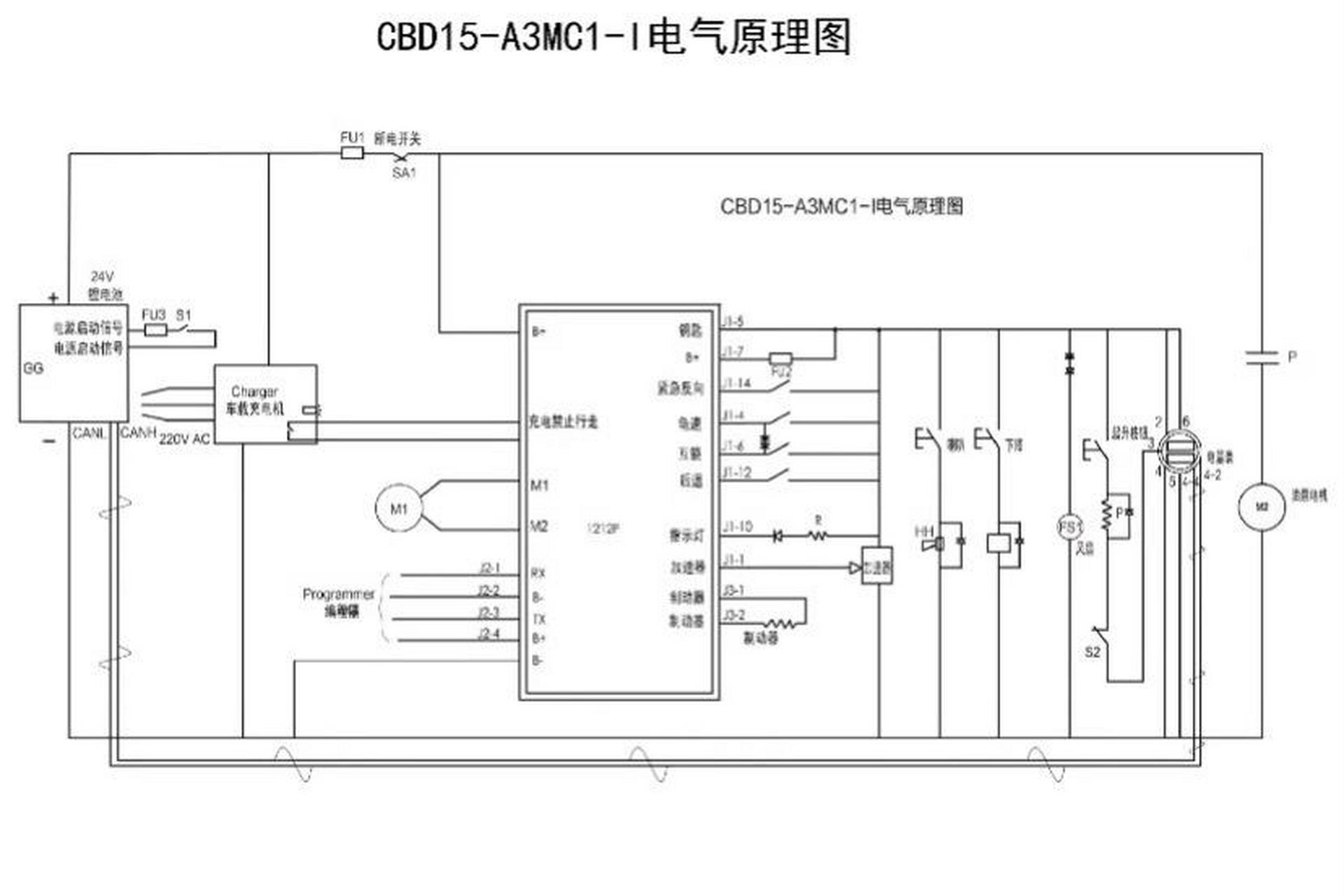 电动叉车控制器接线图图片