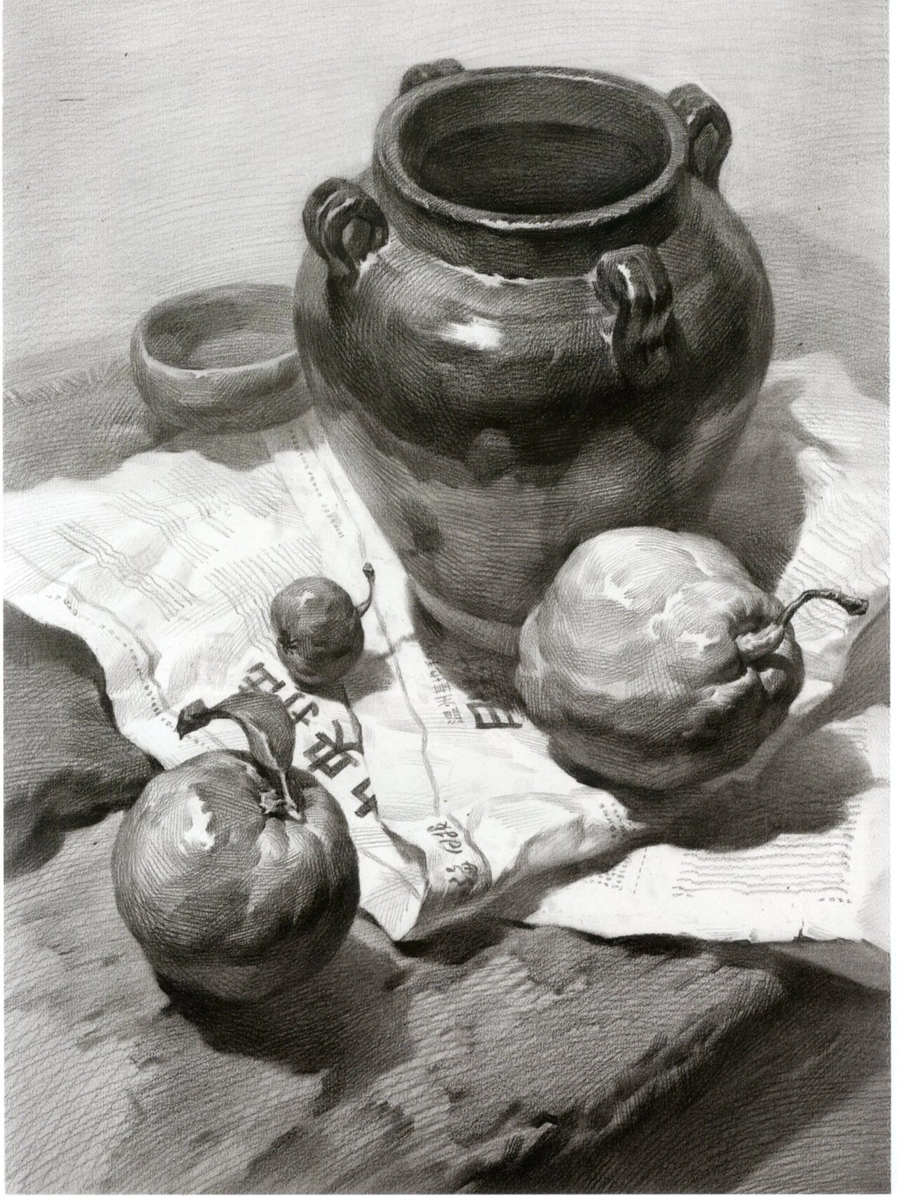 陶罐篇|素描静物高清图片分享