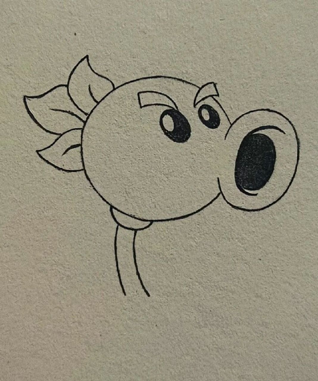 豌豆射手简笔画