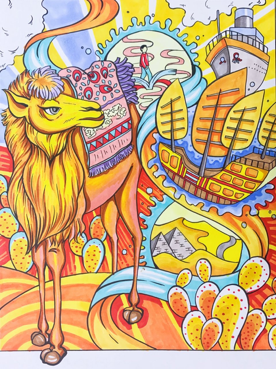 原创设计基础装饰画 p2-p5是原创的命题装饰画,准备了四个主题四个