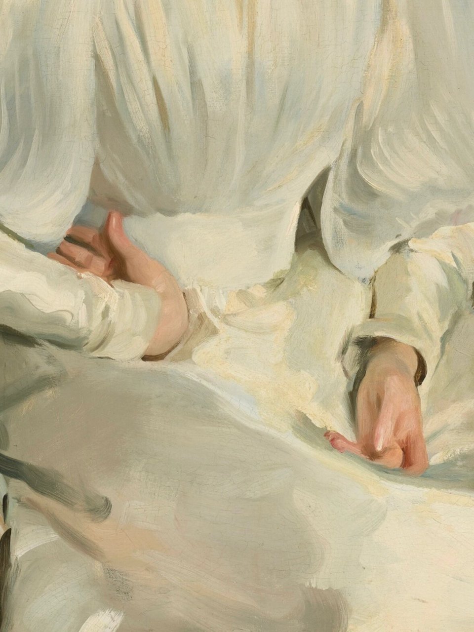 局部|萨金特油画中女性的手,都太美了 众所周知,萨金特笔下的人物身份