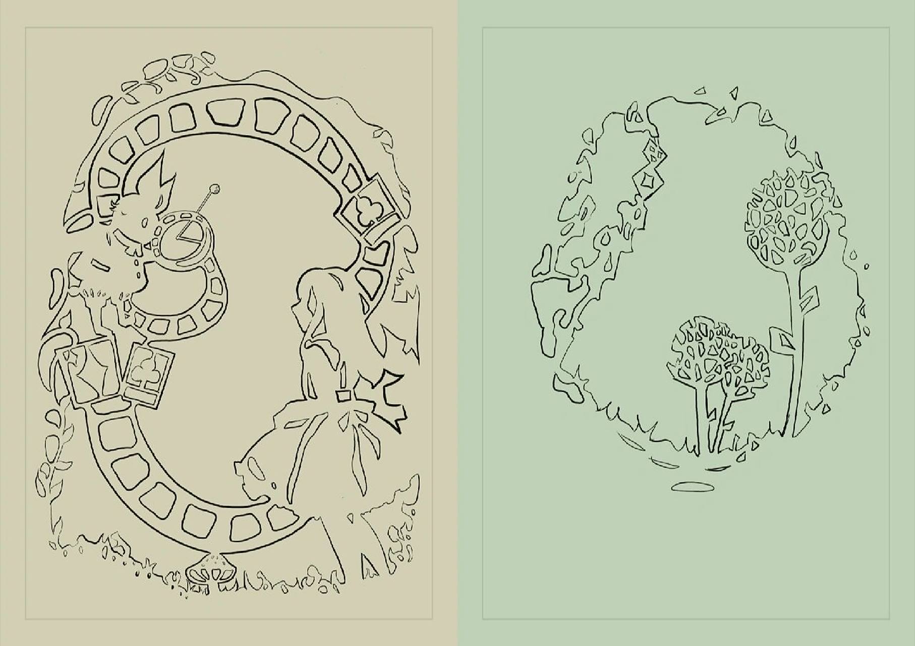 爱丽丝61纸雕灯图纸设计 自创图纸!