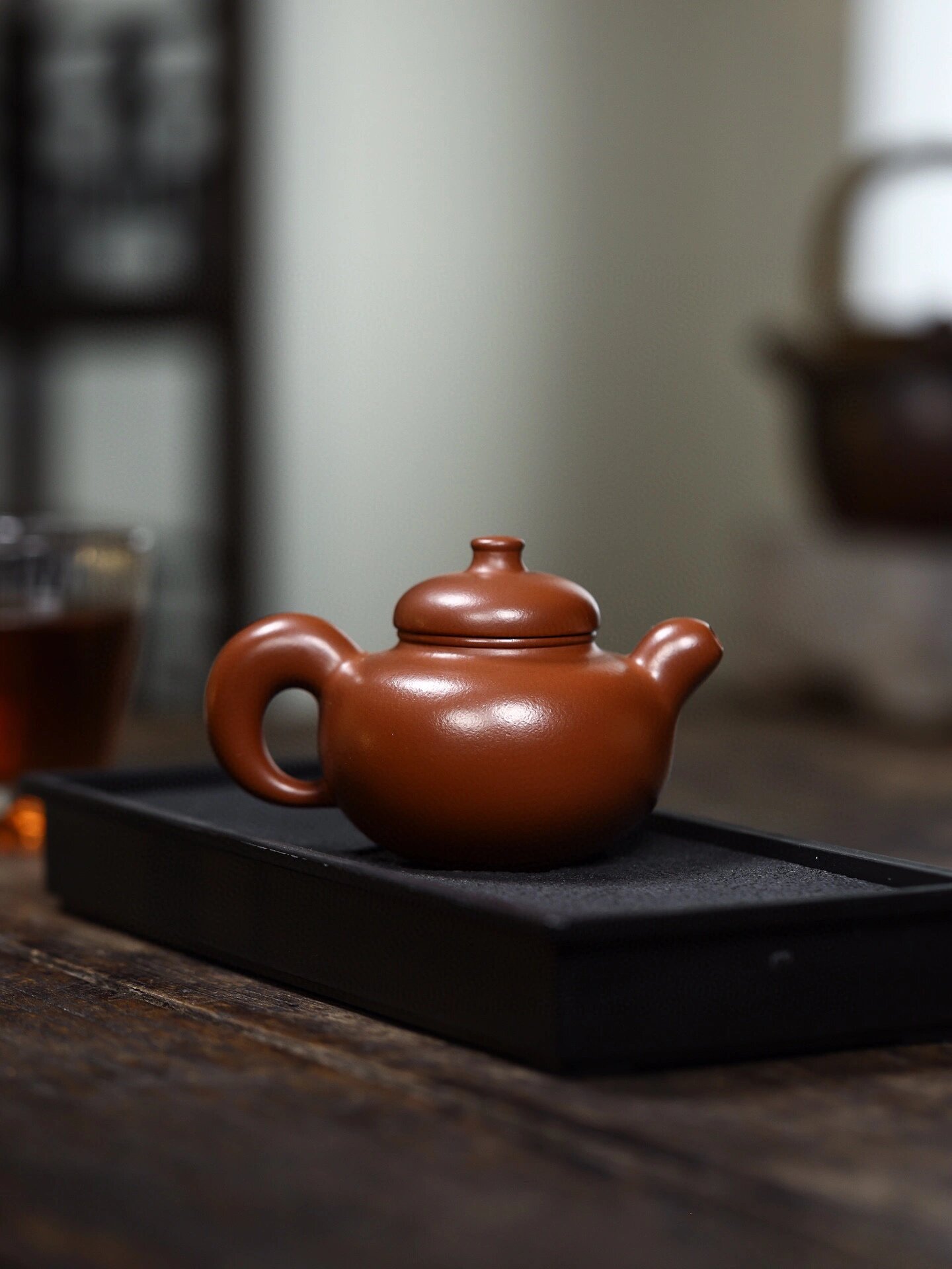 紫砂壶 全手工道洪莲葫芦.大红袍·160cc·14孔· 华小青.