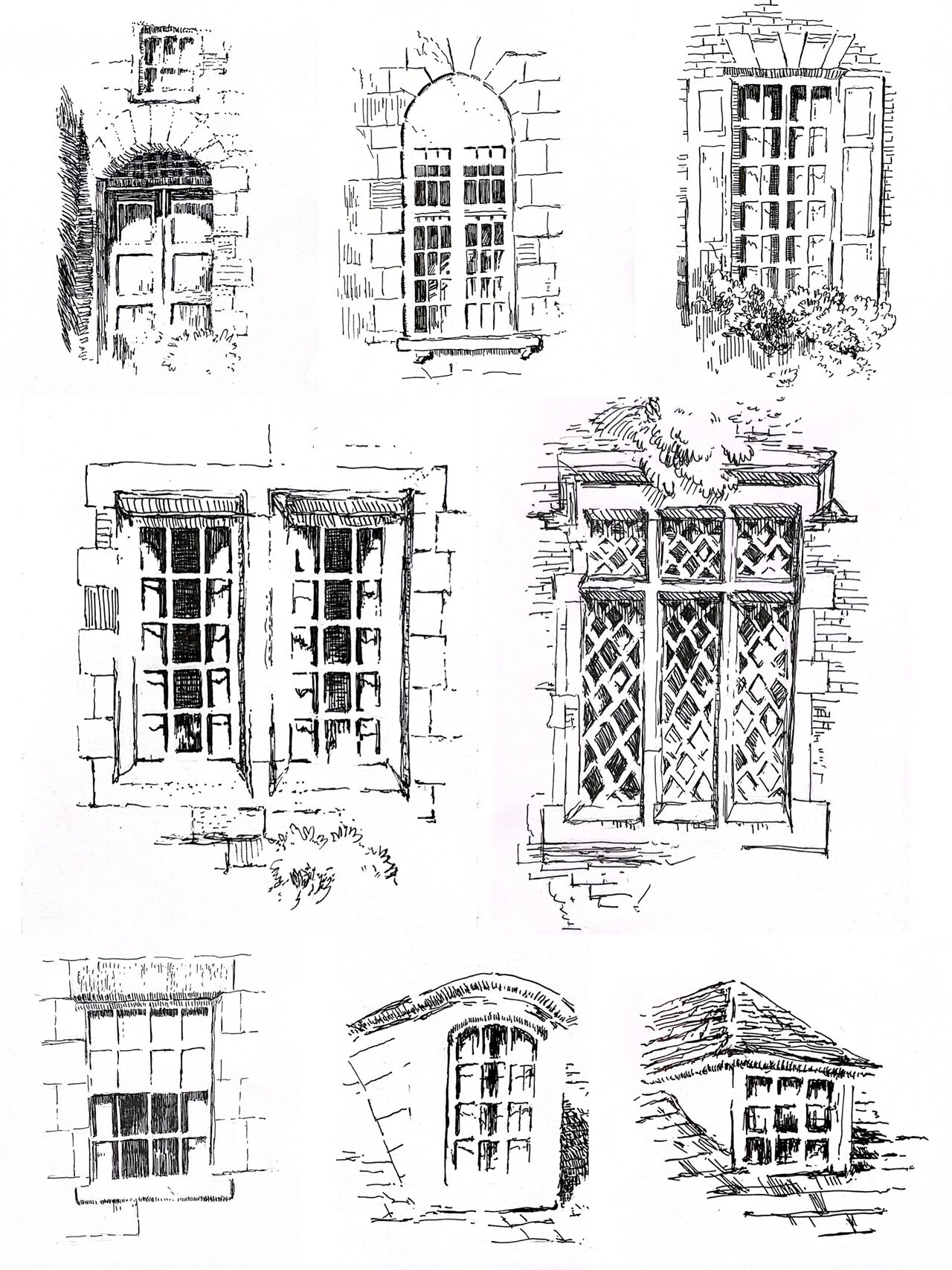 钢笔画速写-窗户合集第二弹