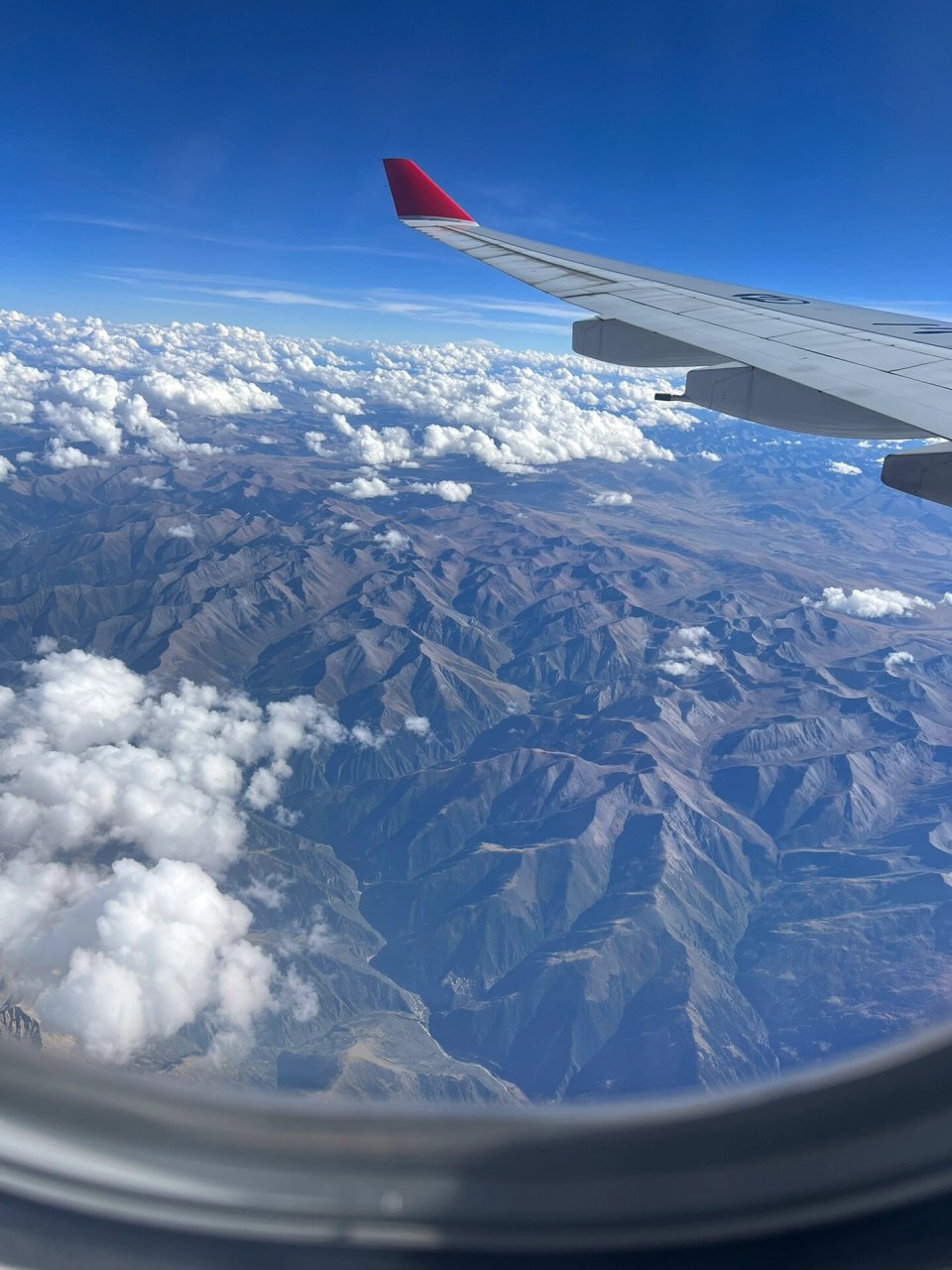 让我看看你们坐飞机拍的照片吧 这是成都飞拉萨拍的