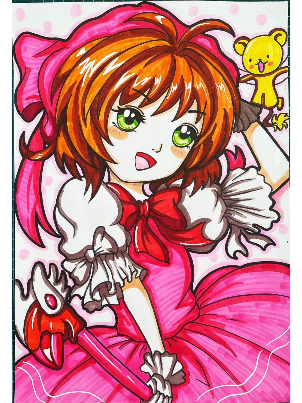 马克笔动漫人物,百变小樱 百变小樱,马克笔动漫人物,半身动漫.