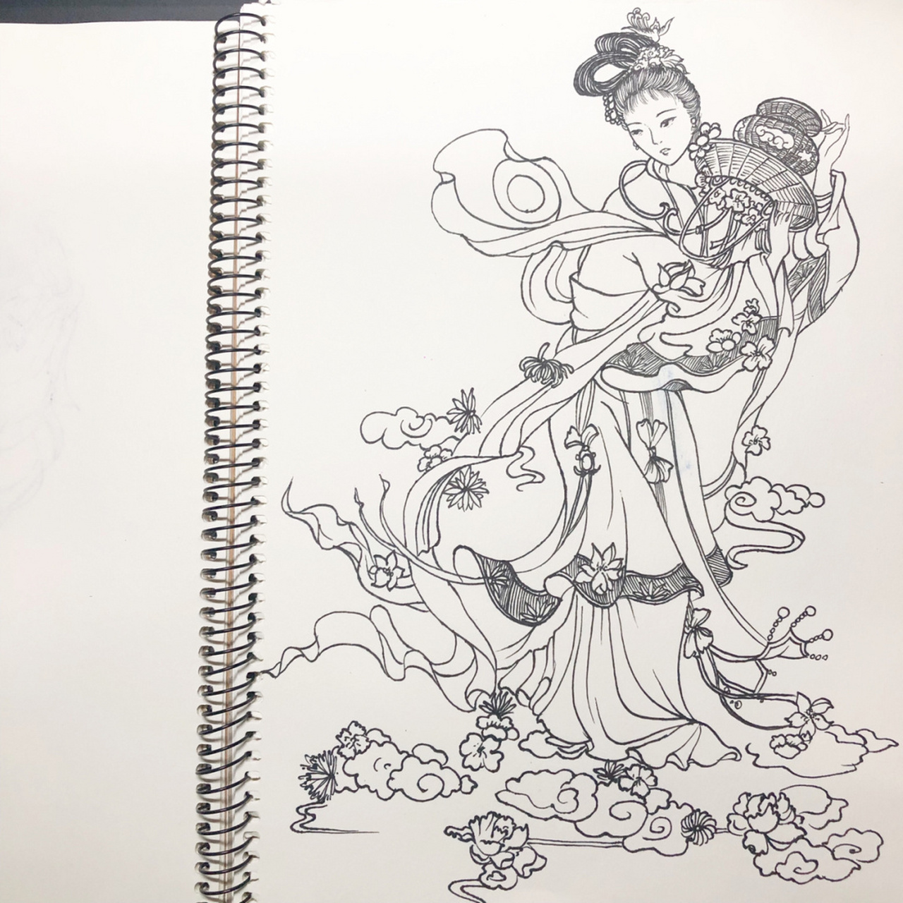 仙女散花(线描)