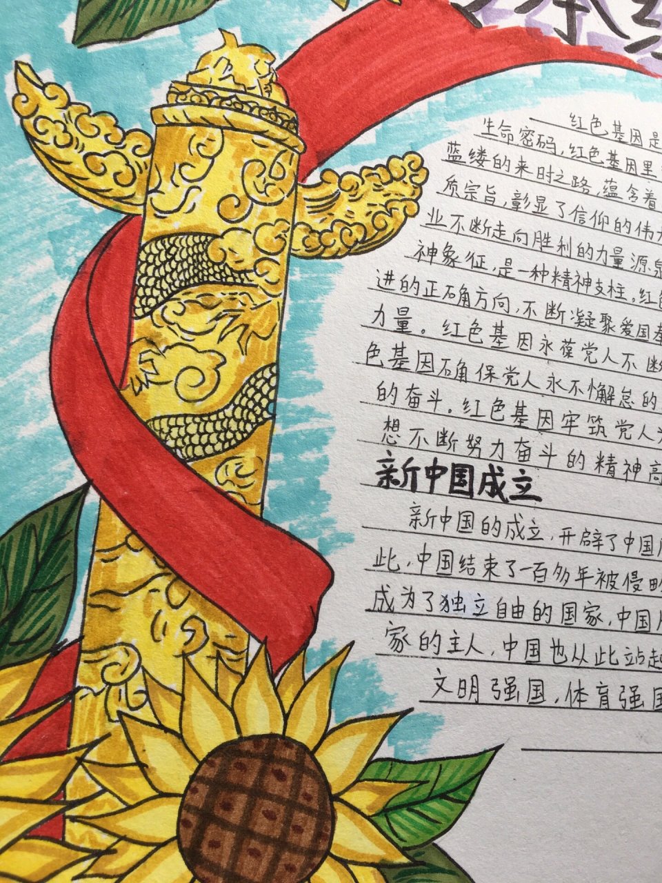 手抄报/主题画 传承红色基因,培养坚韧品质 手抄报作业🉑参考🈲盗