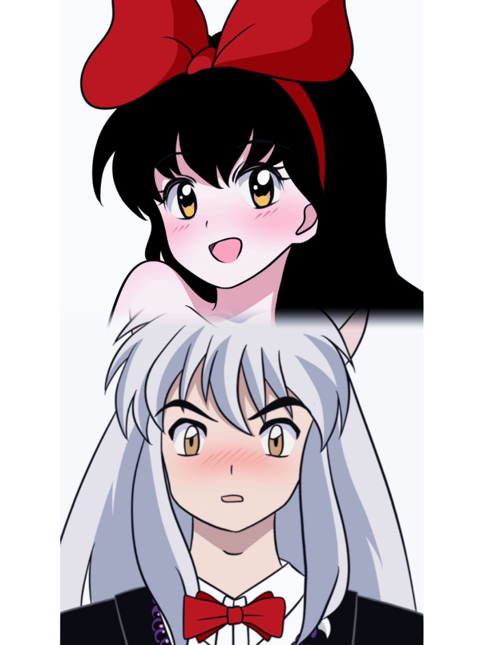 动漫情头# #情侣头像# #520# #手绘头像# #犬夜叉戈薇# #超甜情 