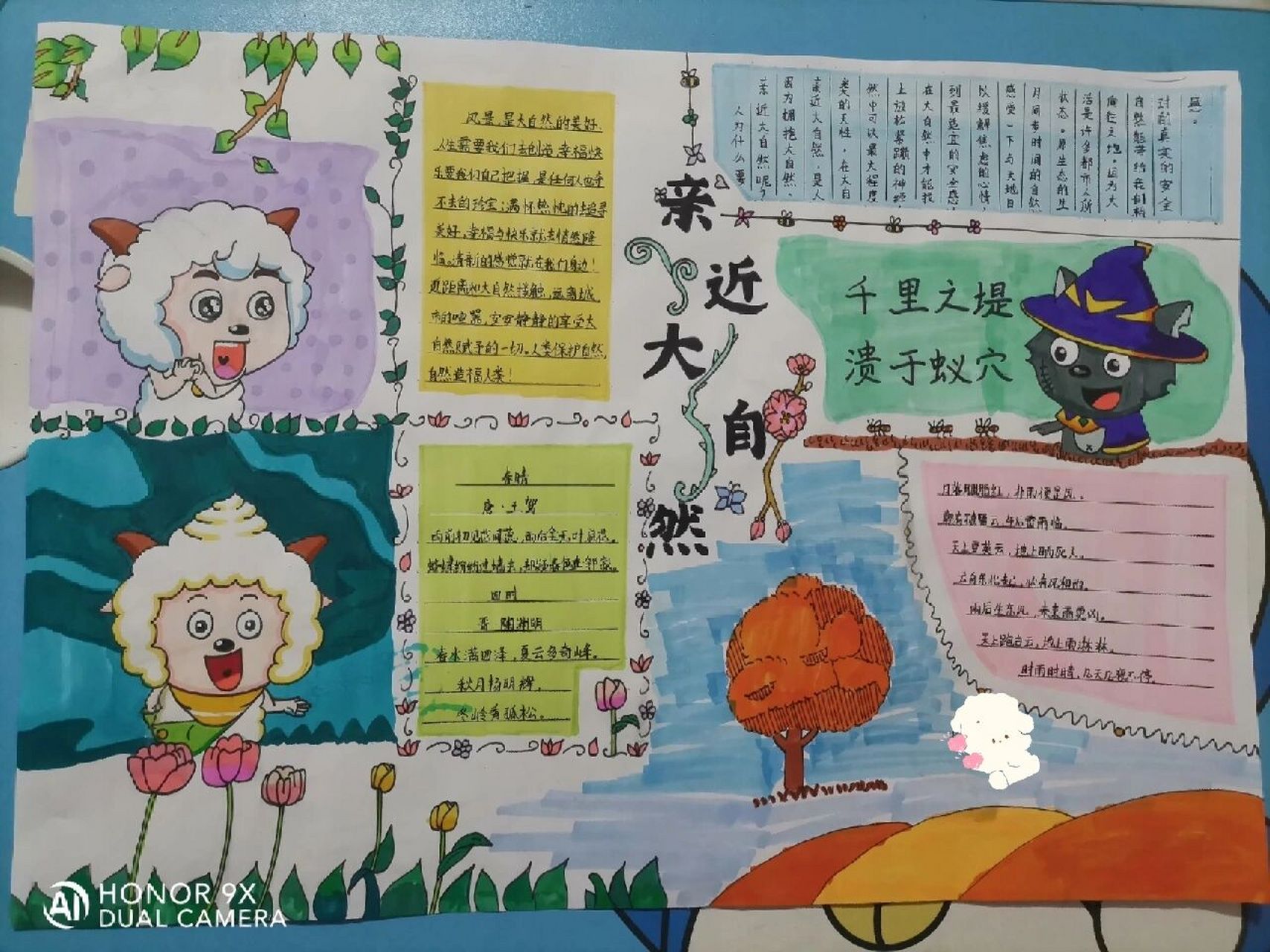 亲近大自然手抄报 我是大帅比