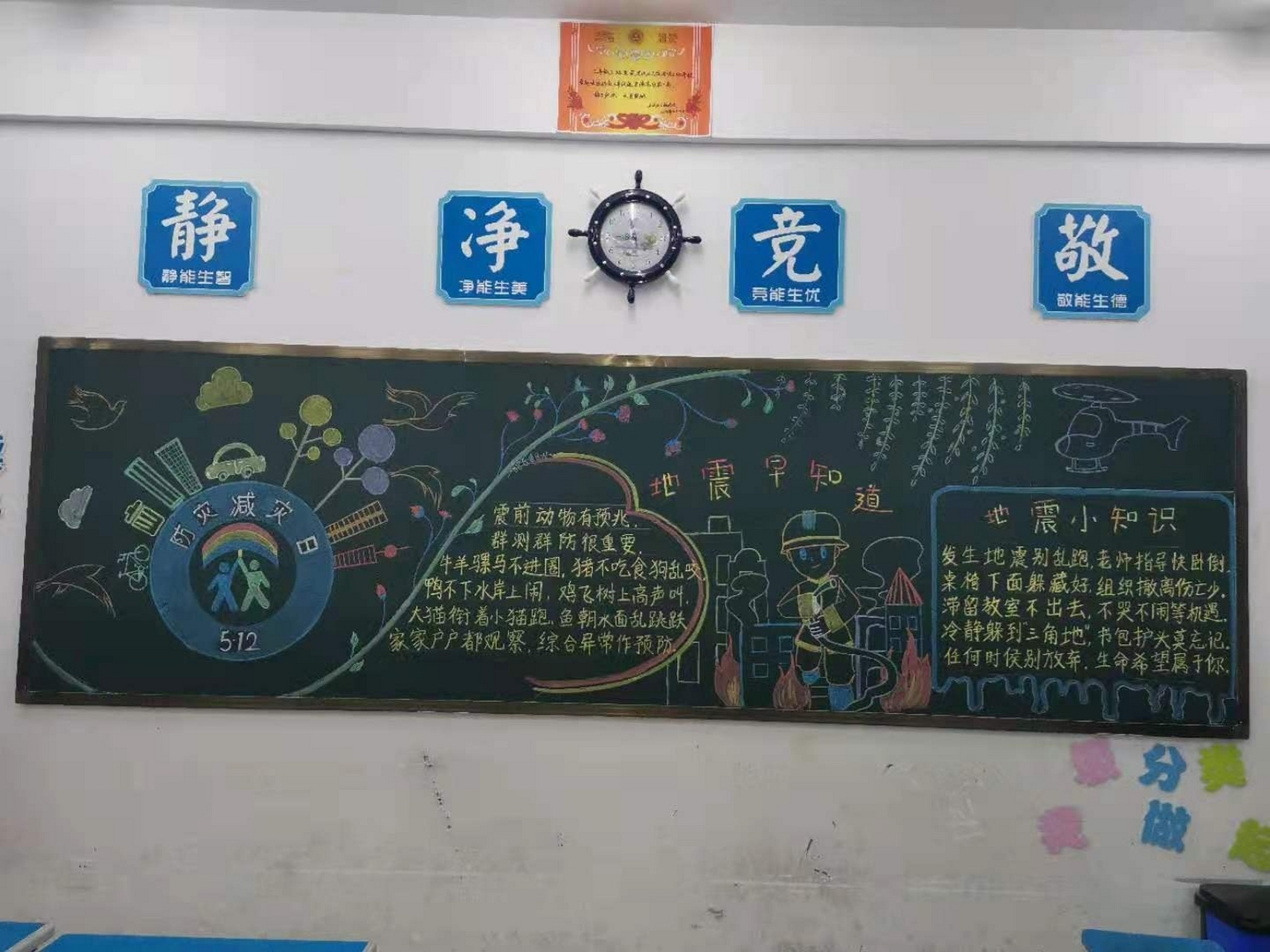 防震减灾黑板报,放防灾减灾黑板报 防震减灾黑板报,放防灾减灾黑板报