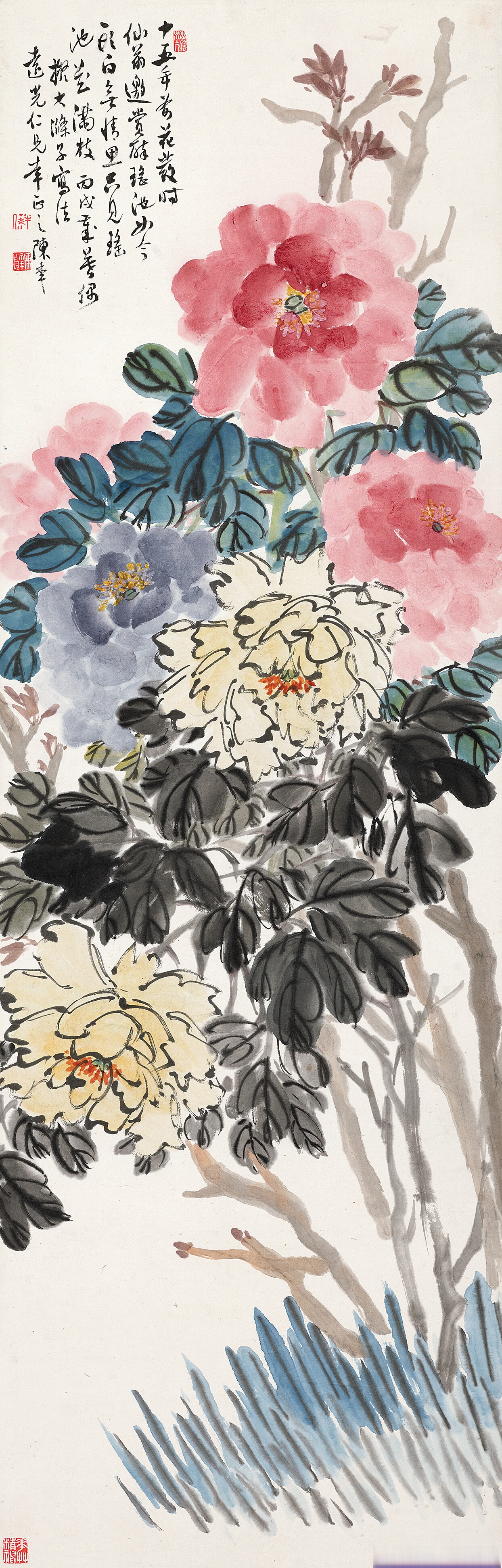 画家陈半丁笔下的牡丹花