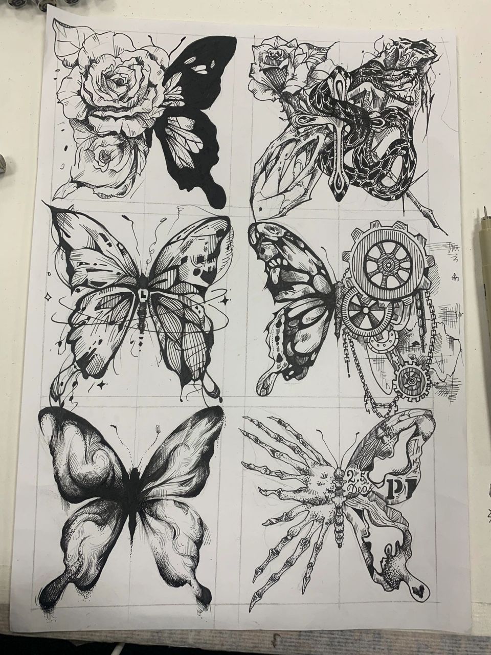 蝴蝶构成 设计构成作业 有原创有临摹