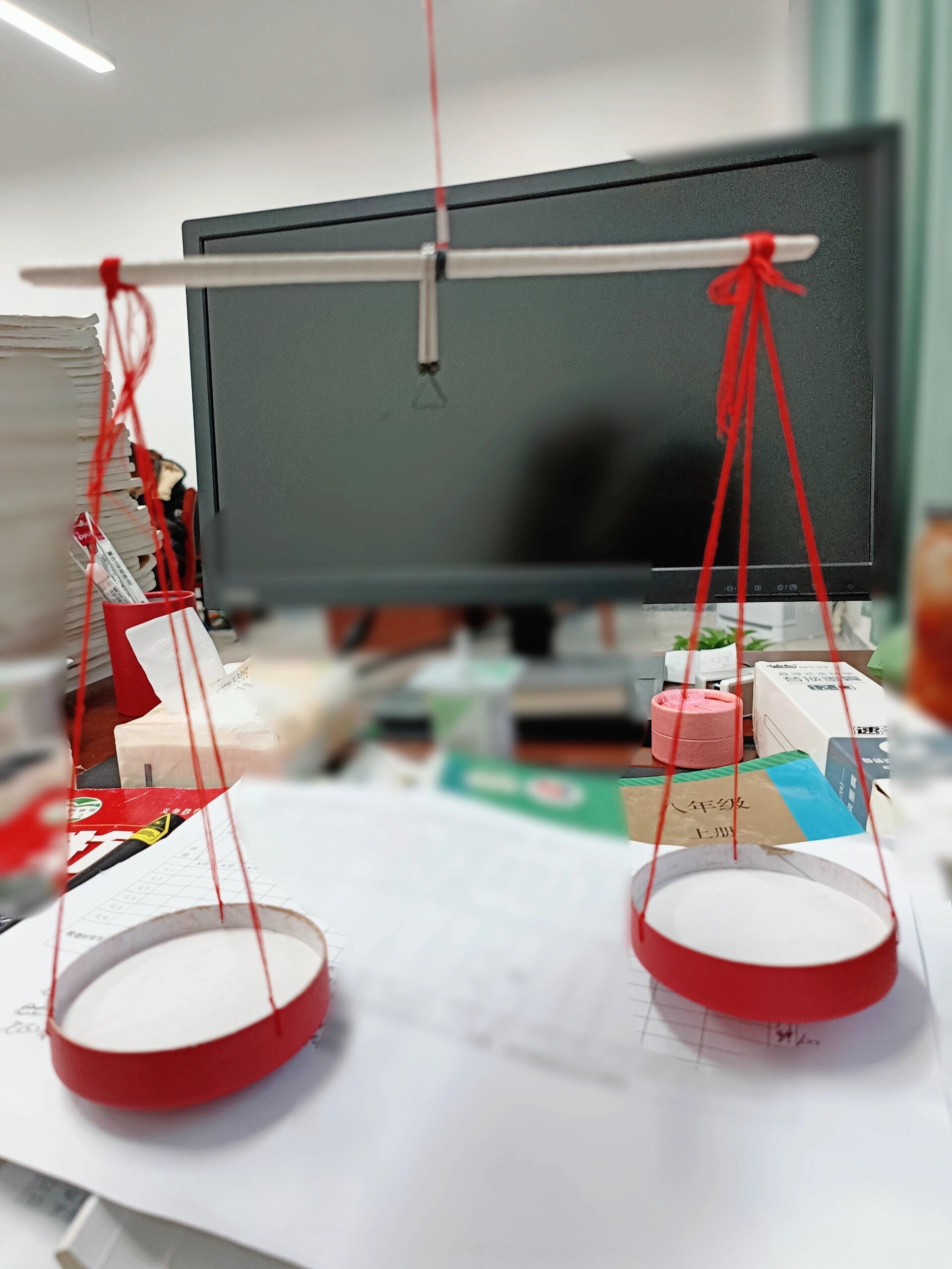 初中物理自制简易天平