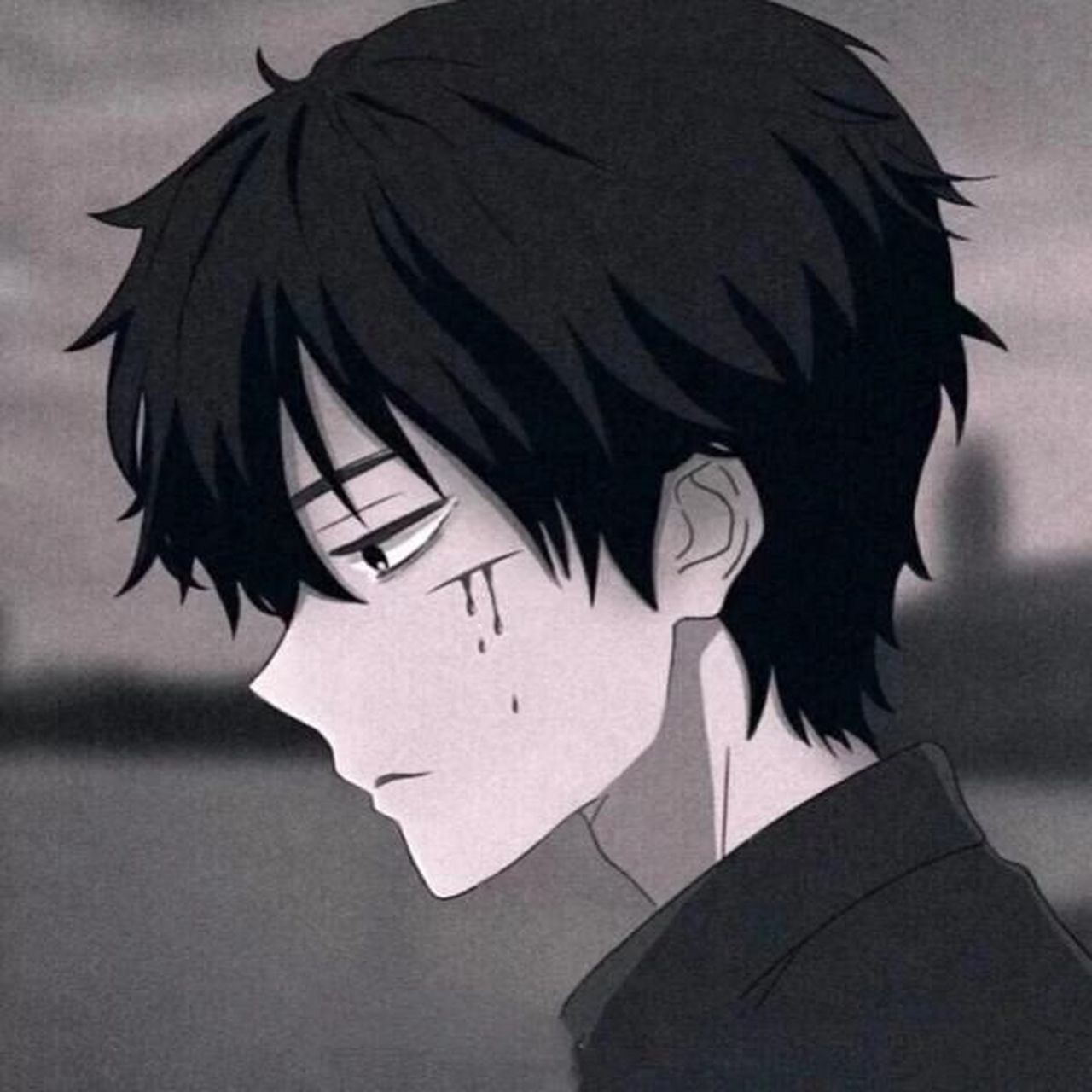 伤感男头 黑色系 原来遗憾是ta就给我最后且唯一的礼物.