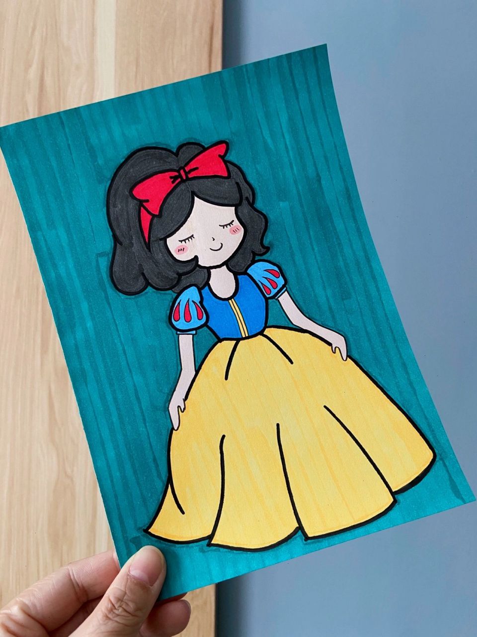 7672马克笔涂鸦|迪士尼白雪公主(附线稿过 9696969696