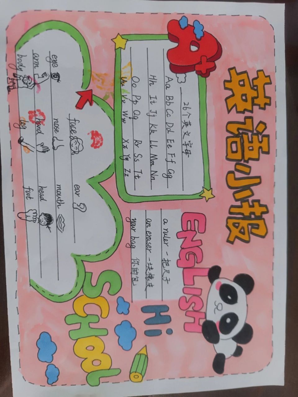 英语手抄报 三年级英语