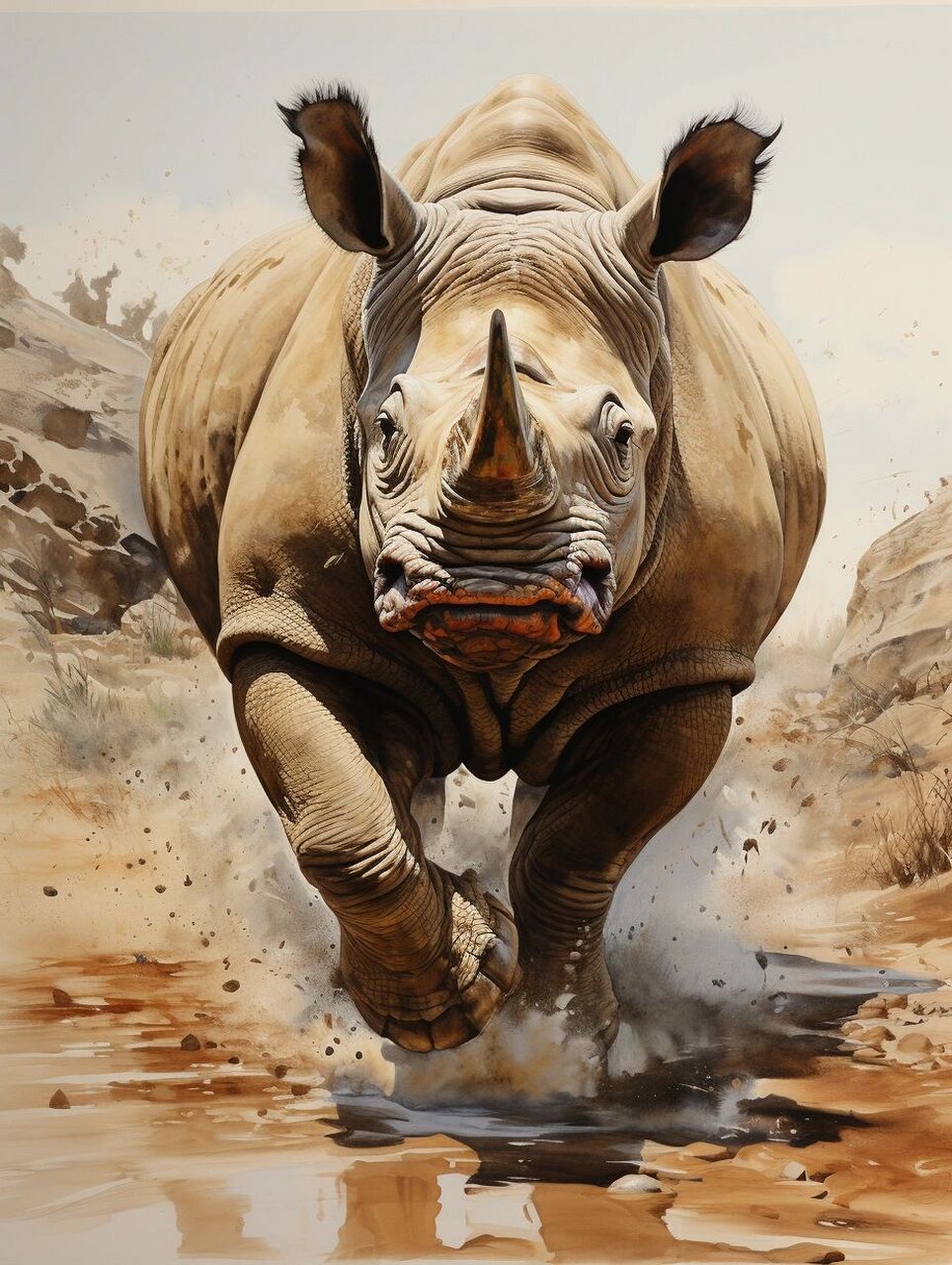 奔跑的犀牛……