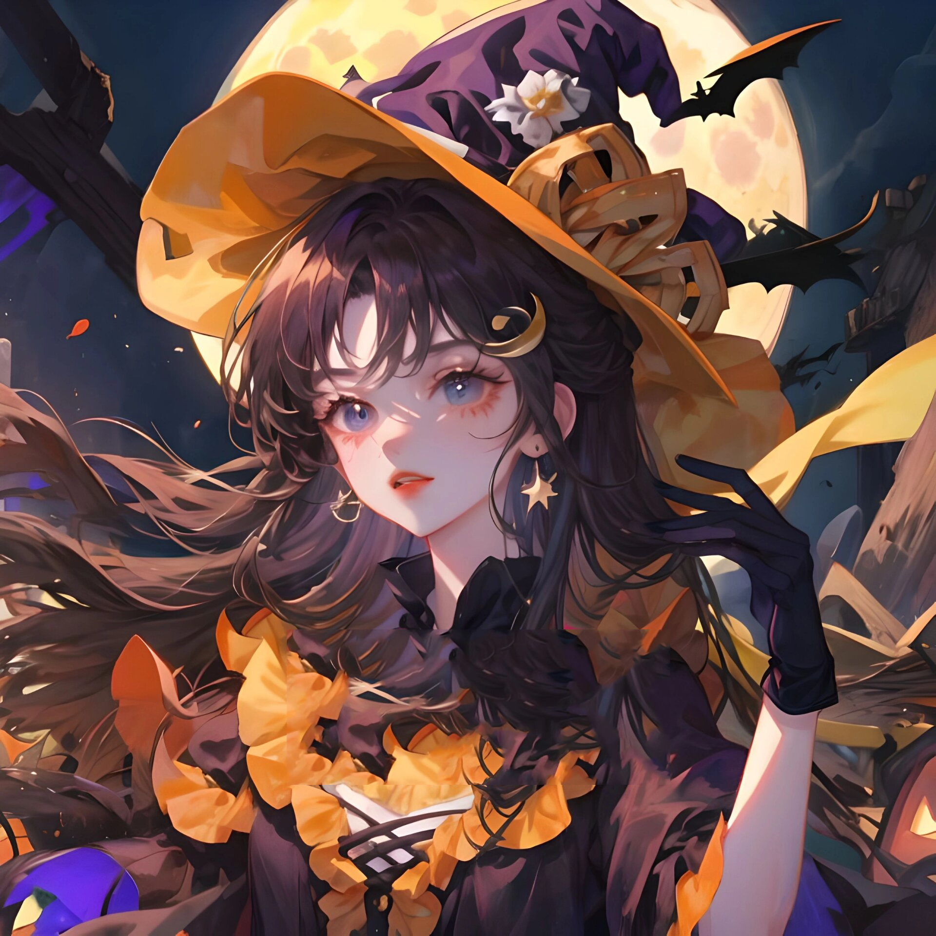 通通闪开!万圣节女巫头像来咯