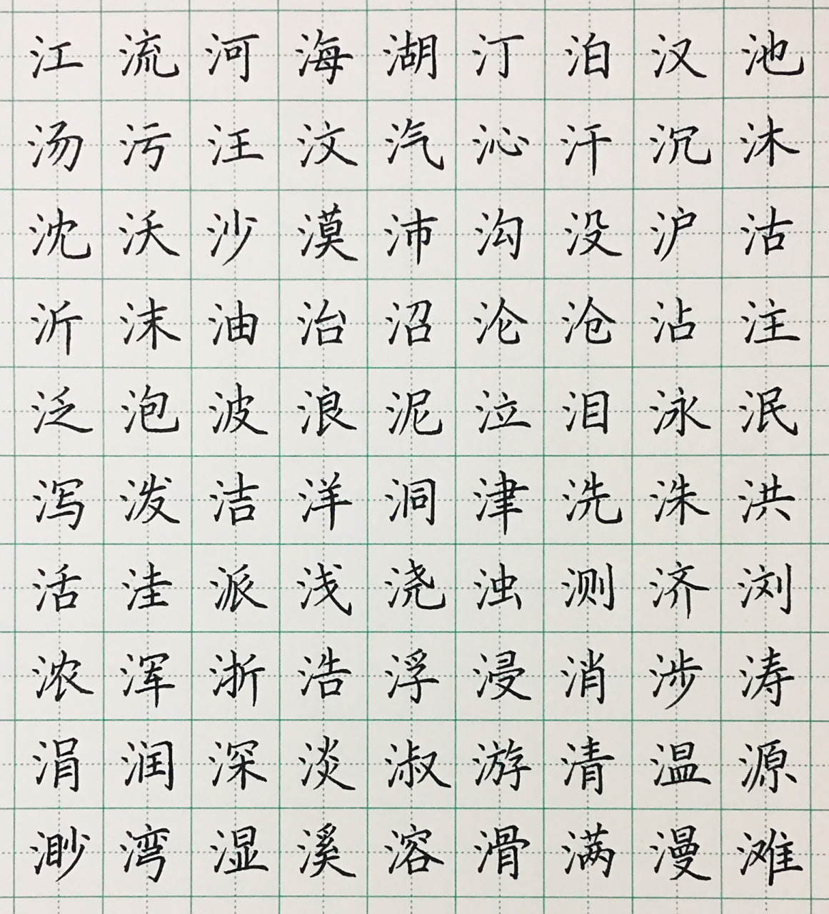 三点水书写要点及例字 来了来了～这几天比较忙停更了,没想到后台这么