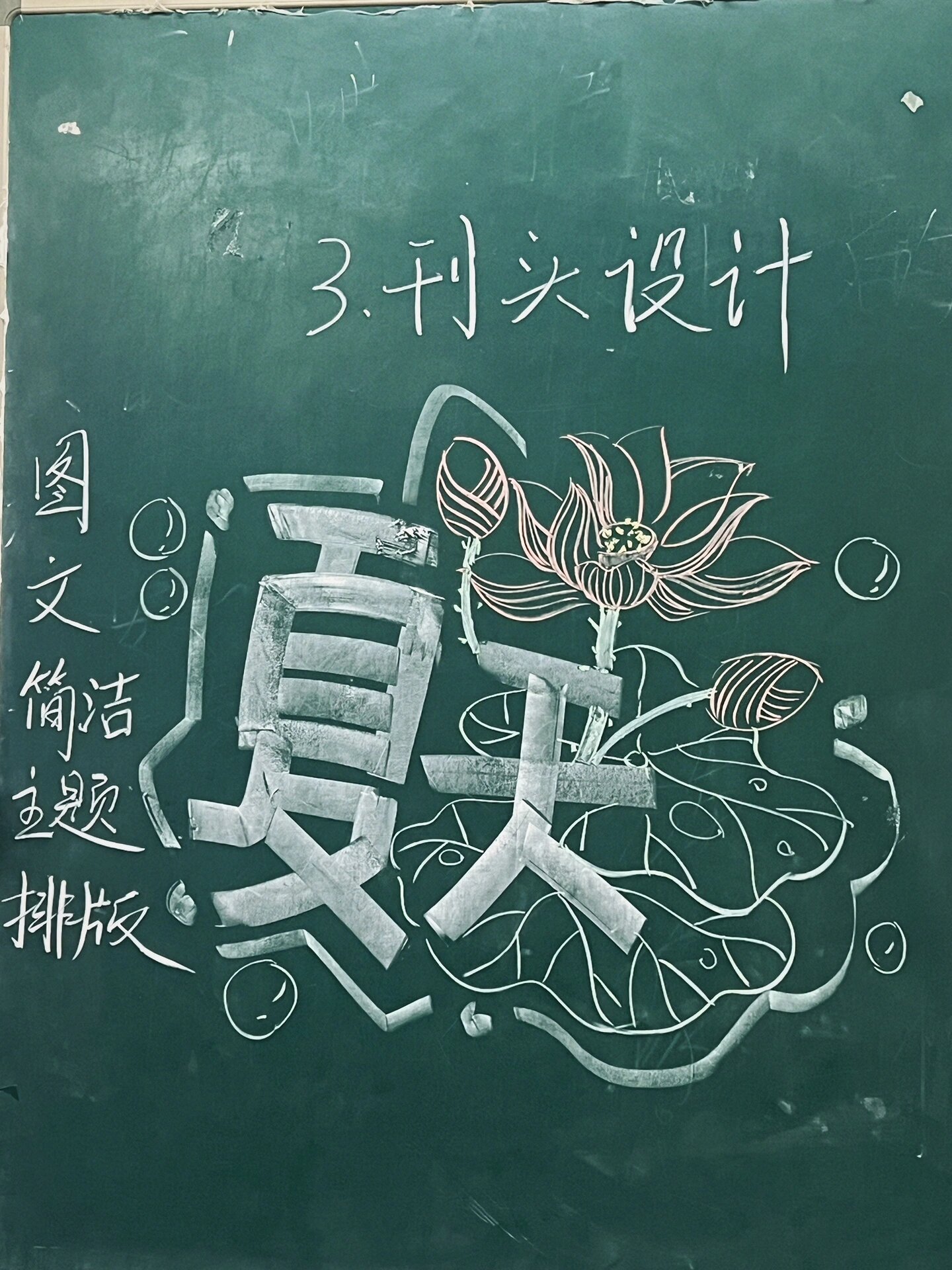 黑板画 刊头设计