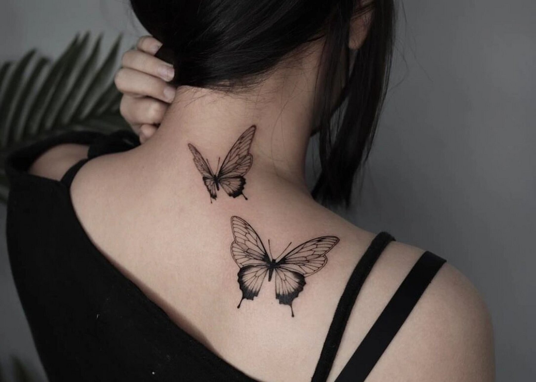 纹身图案分享|蝴蝶|黑白