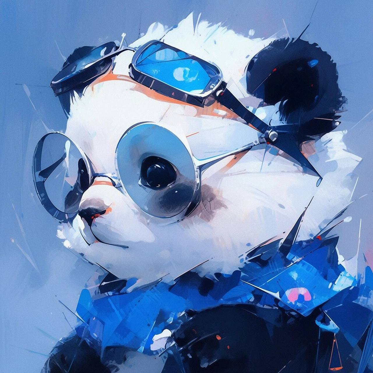 蓝色风暴97酷酷的眼镜熊猫 酷酷熊猫宝宝97戴眼镜不是为了遮住黑