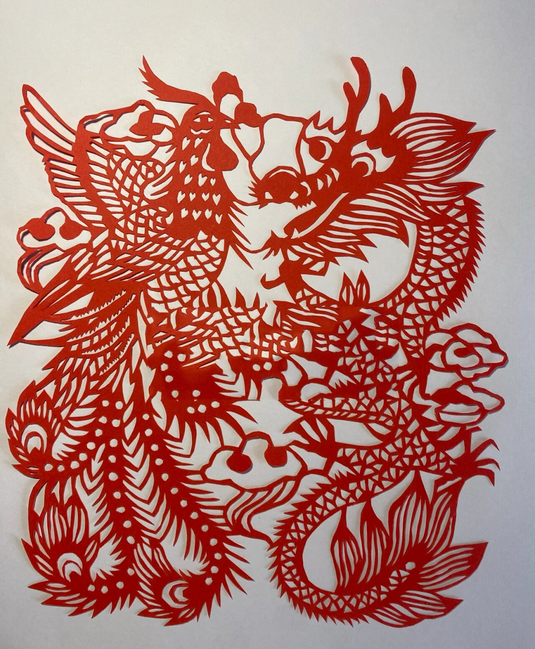 原图来了 刻纸龙凤 龙凤原图  打卡刻纸